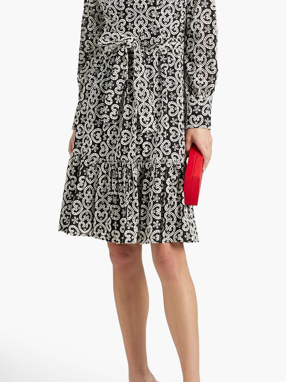 broderie anglaise cotton midi dress