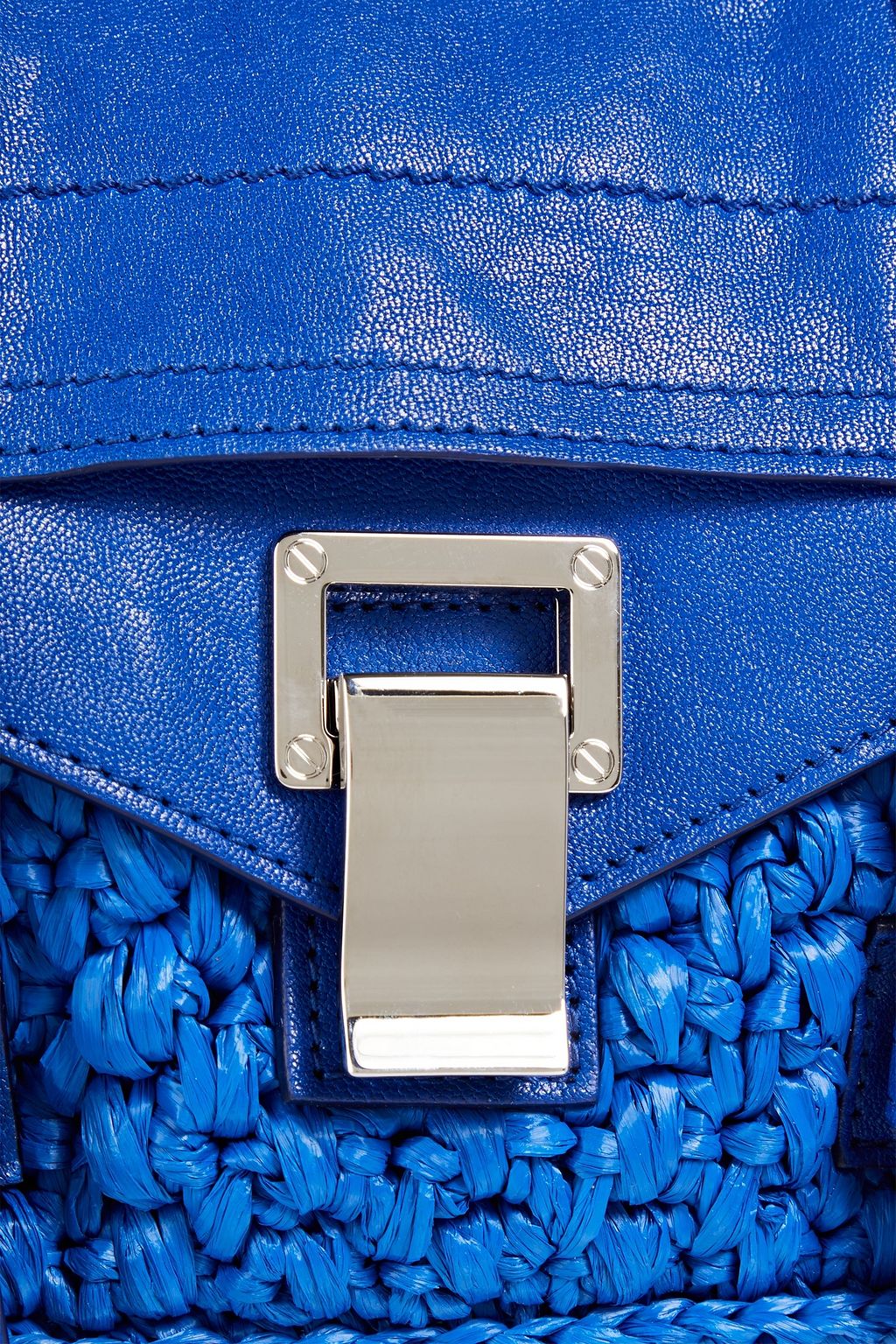 PROENZA SCHOULER Crossbody Bag aus strukturiertem Leder und Raffiabastimitat