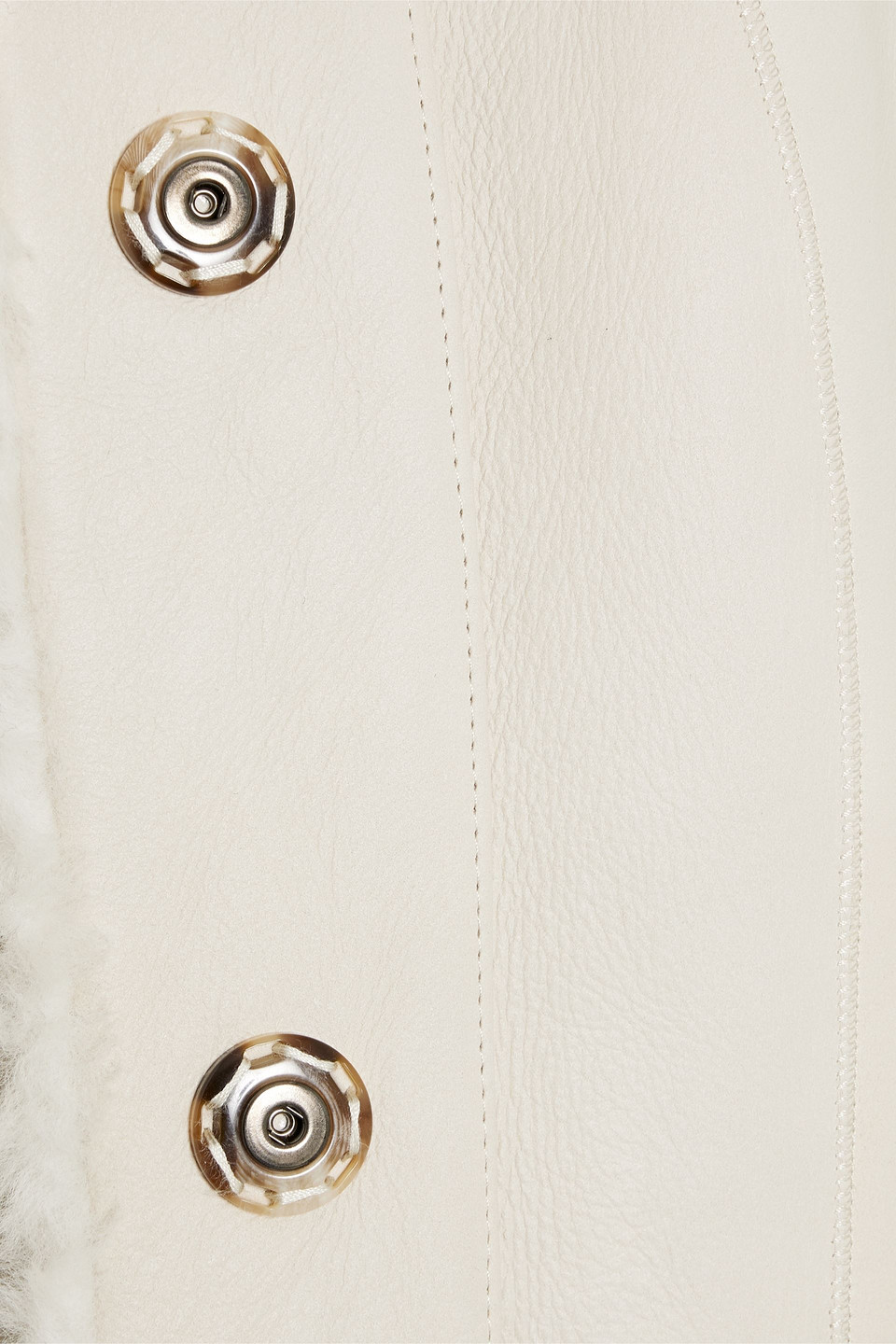 Dom Goor Reversible Shearling Hooded Coat In Off-white