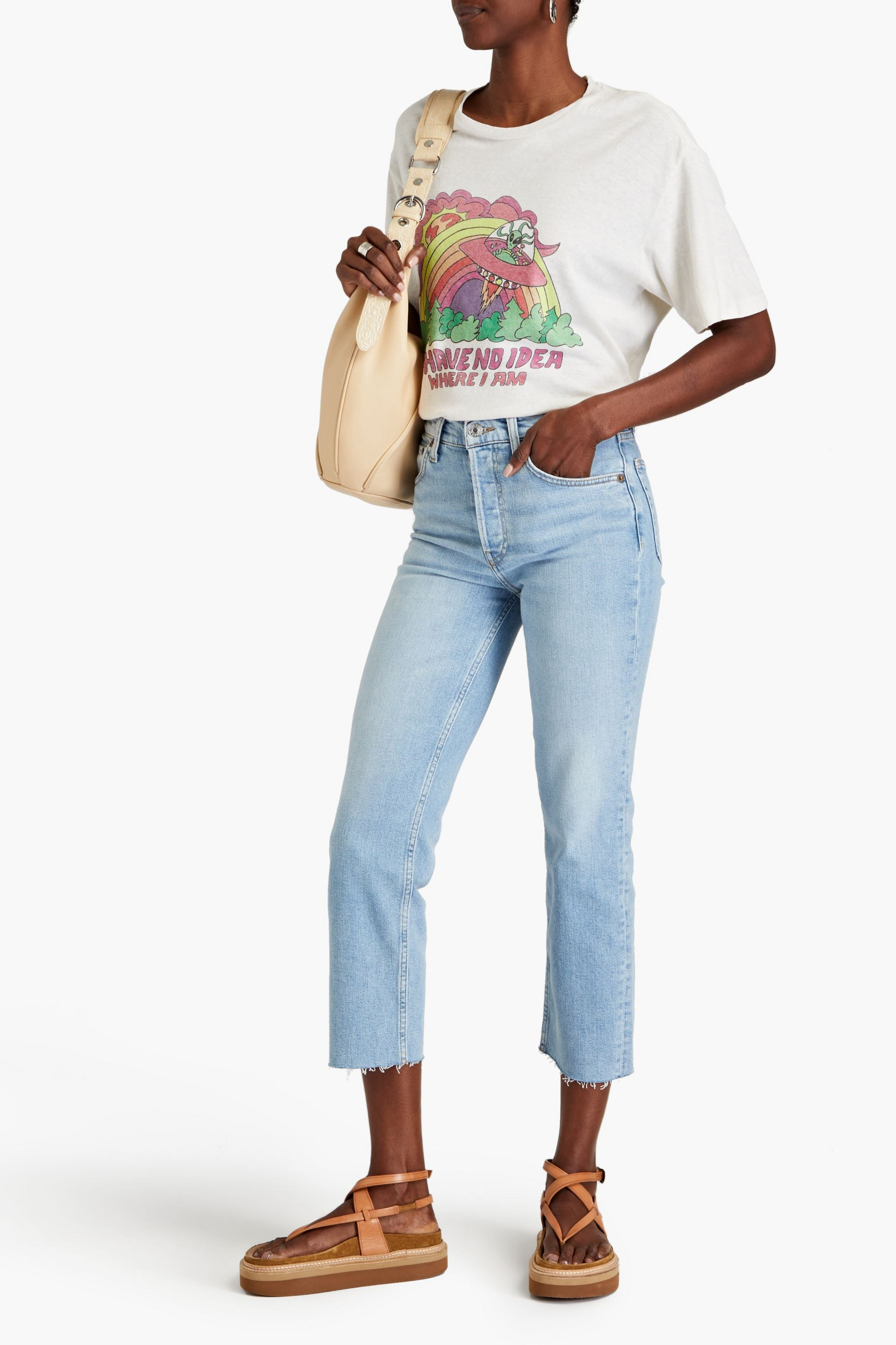 RE/DONE Cropped high-rise straight-leg jeans