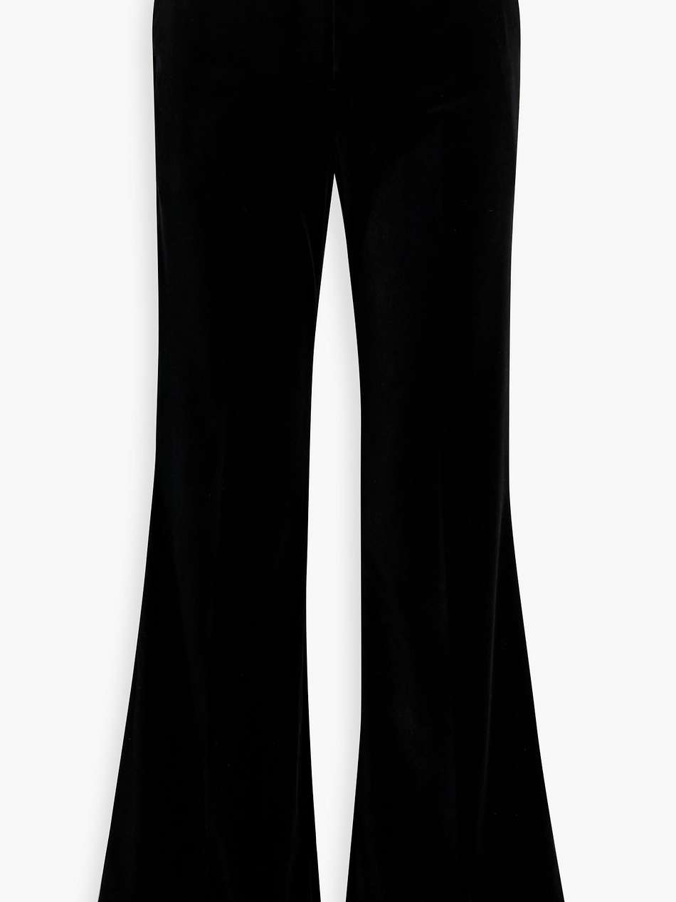 felicity cotton-blend velvet flared pants