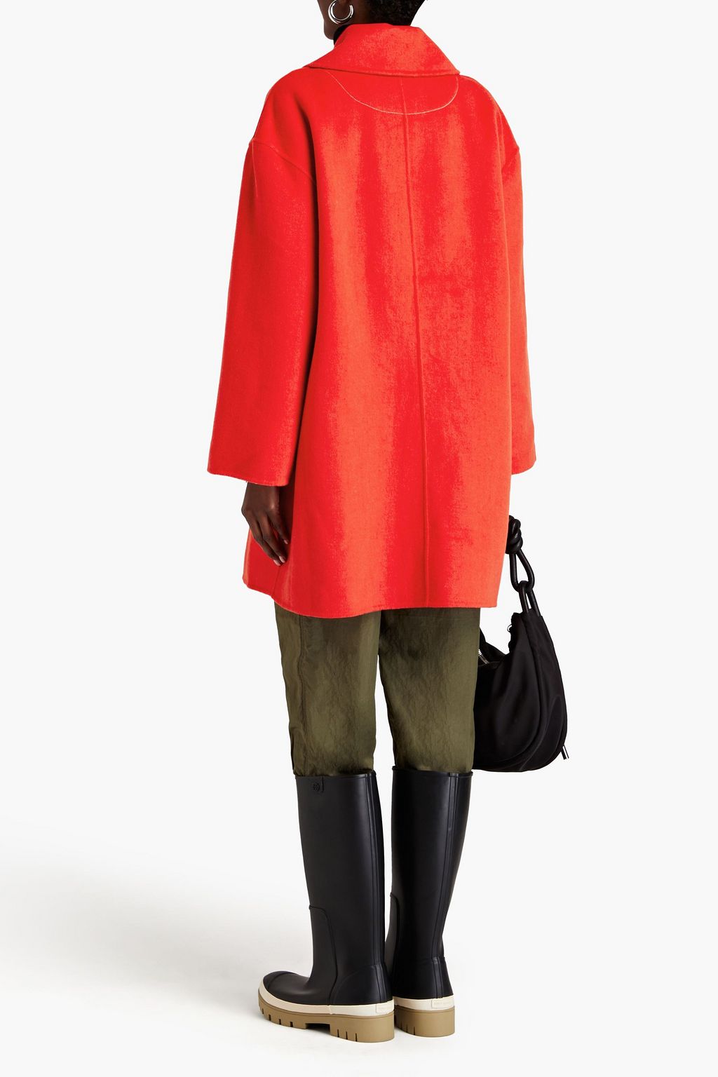 GANNI Wool-blend felt coat