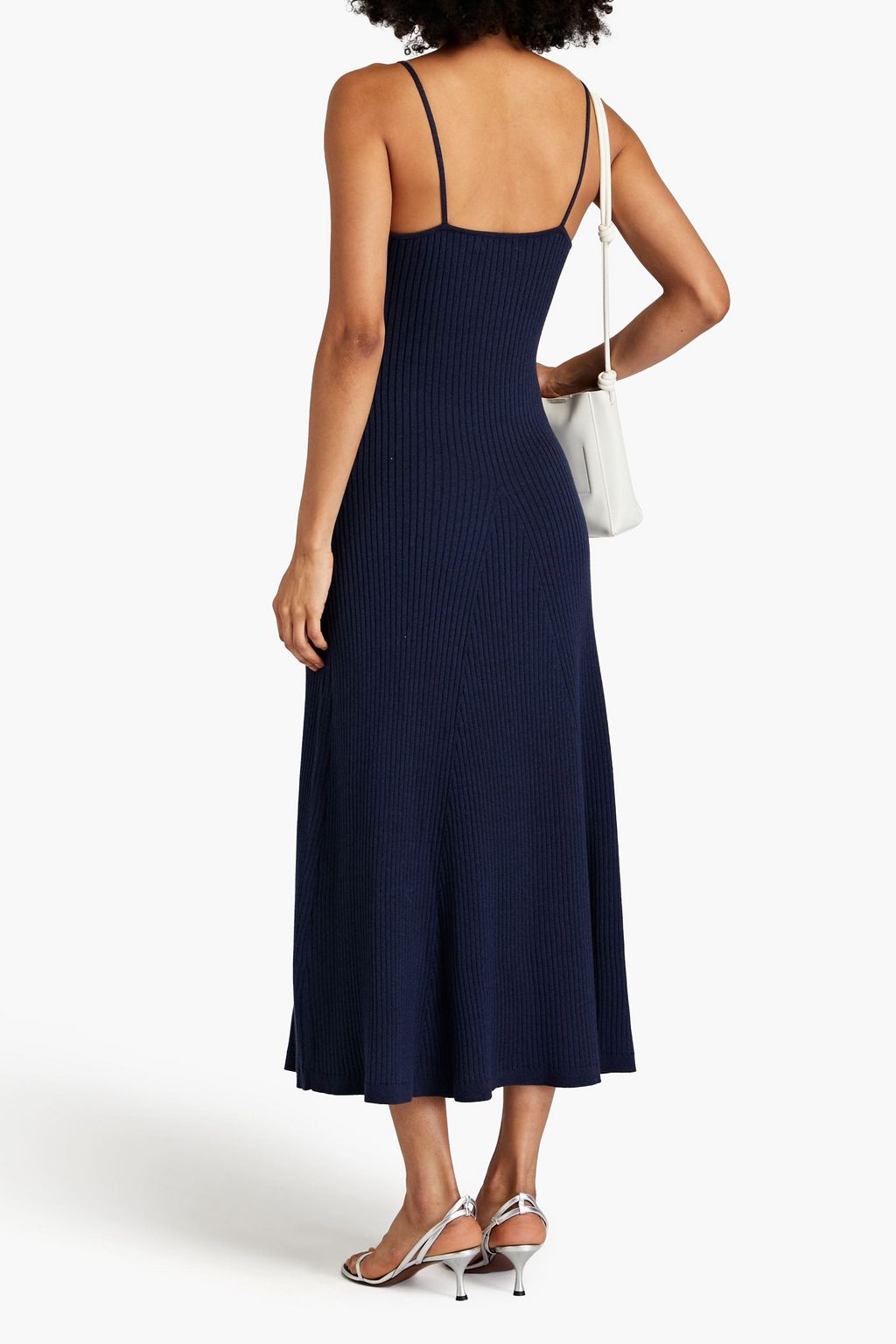 ANNA QUAN Cutout ribbed cotton midi dress