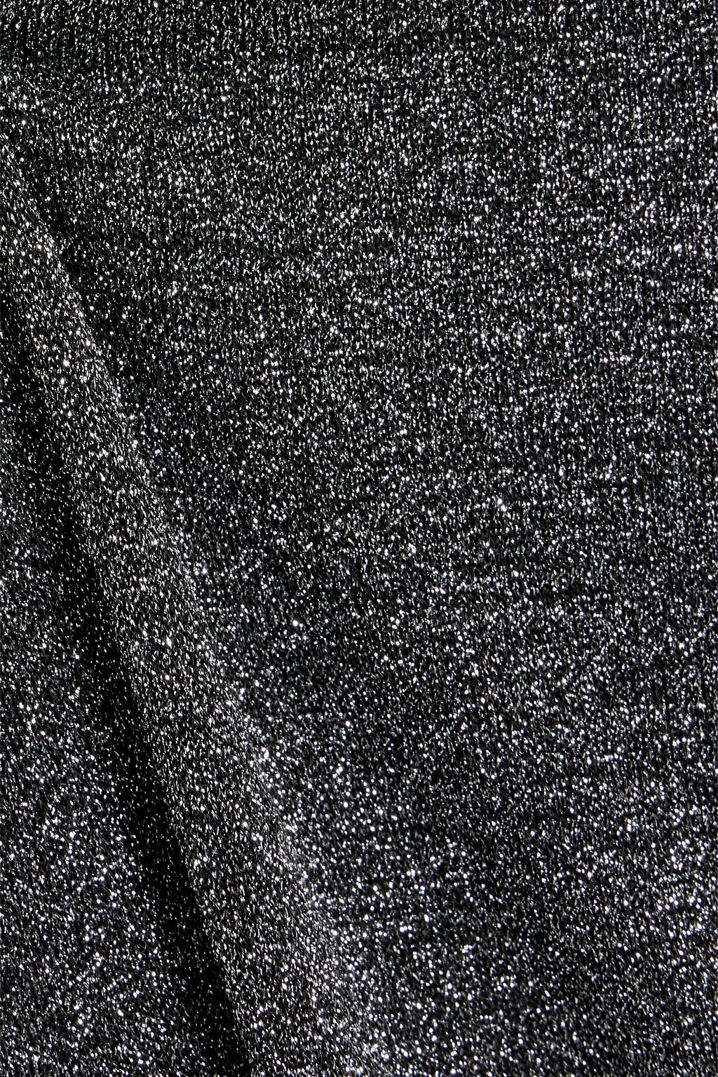 ISABEL MARANT Mendel tie-front metallic jersey top