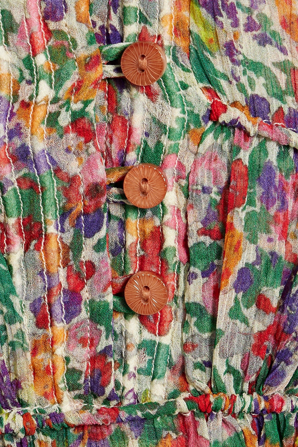 ISABEL MARANT OAXOLI FLORAL-PRINT SILK-GEORGETTE MINI DRESS
