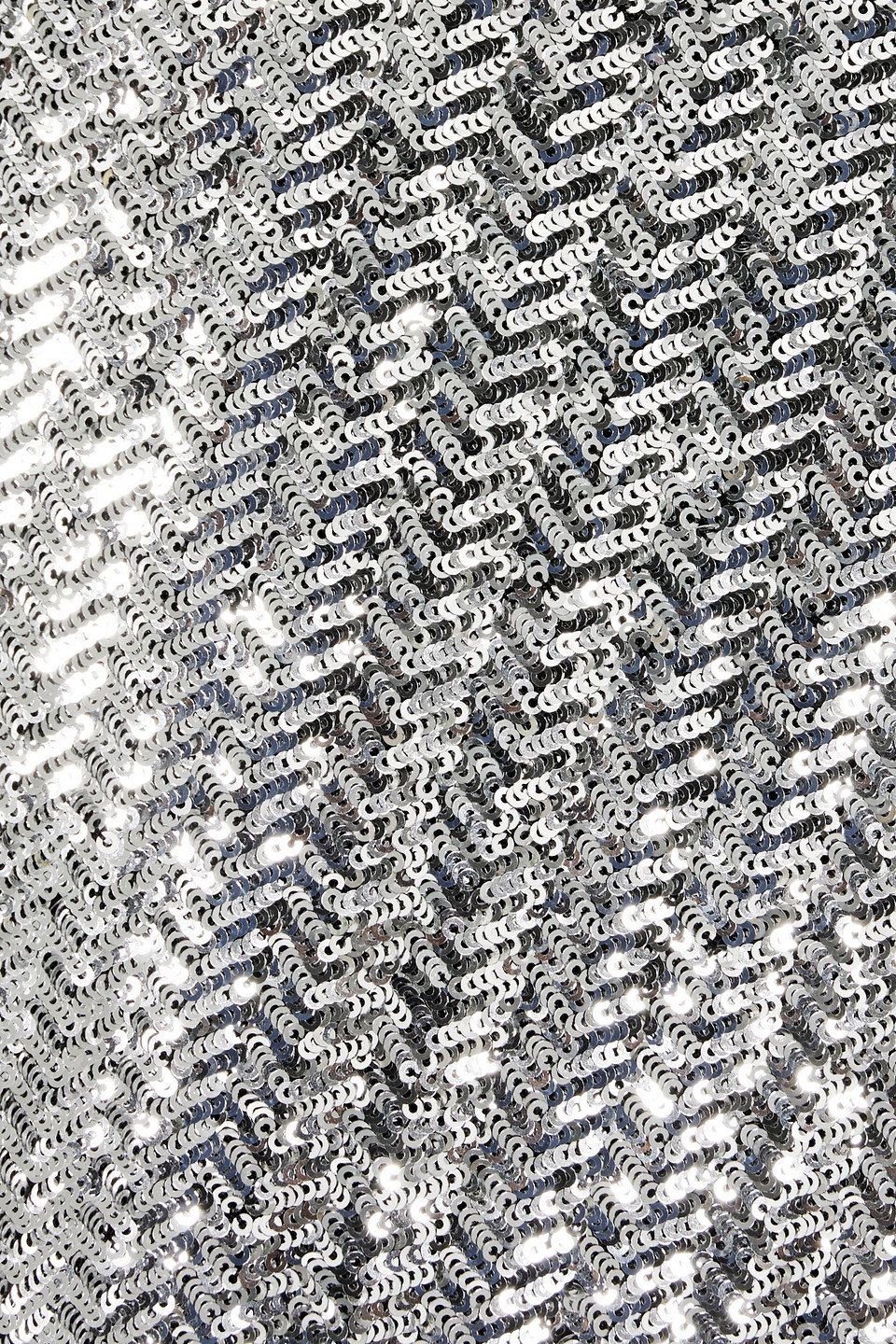 Isabel Marant Olivia Sequined Tulle Top In Silver
