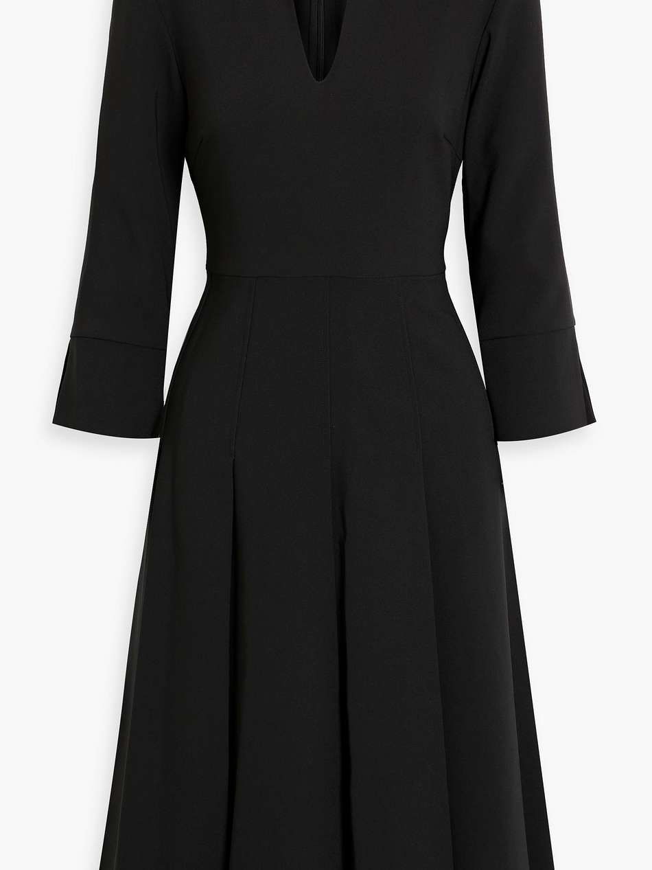 pleated crepe dress