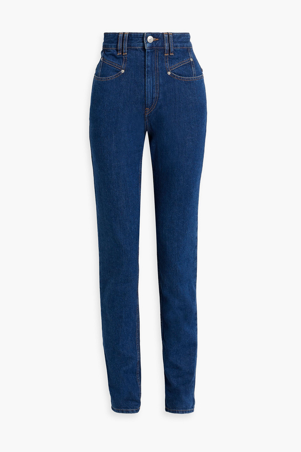 Isabel Marant Nominic High-rise Slim-leg Jeans In Dark Denim