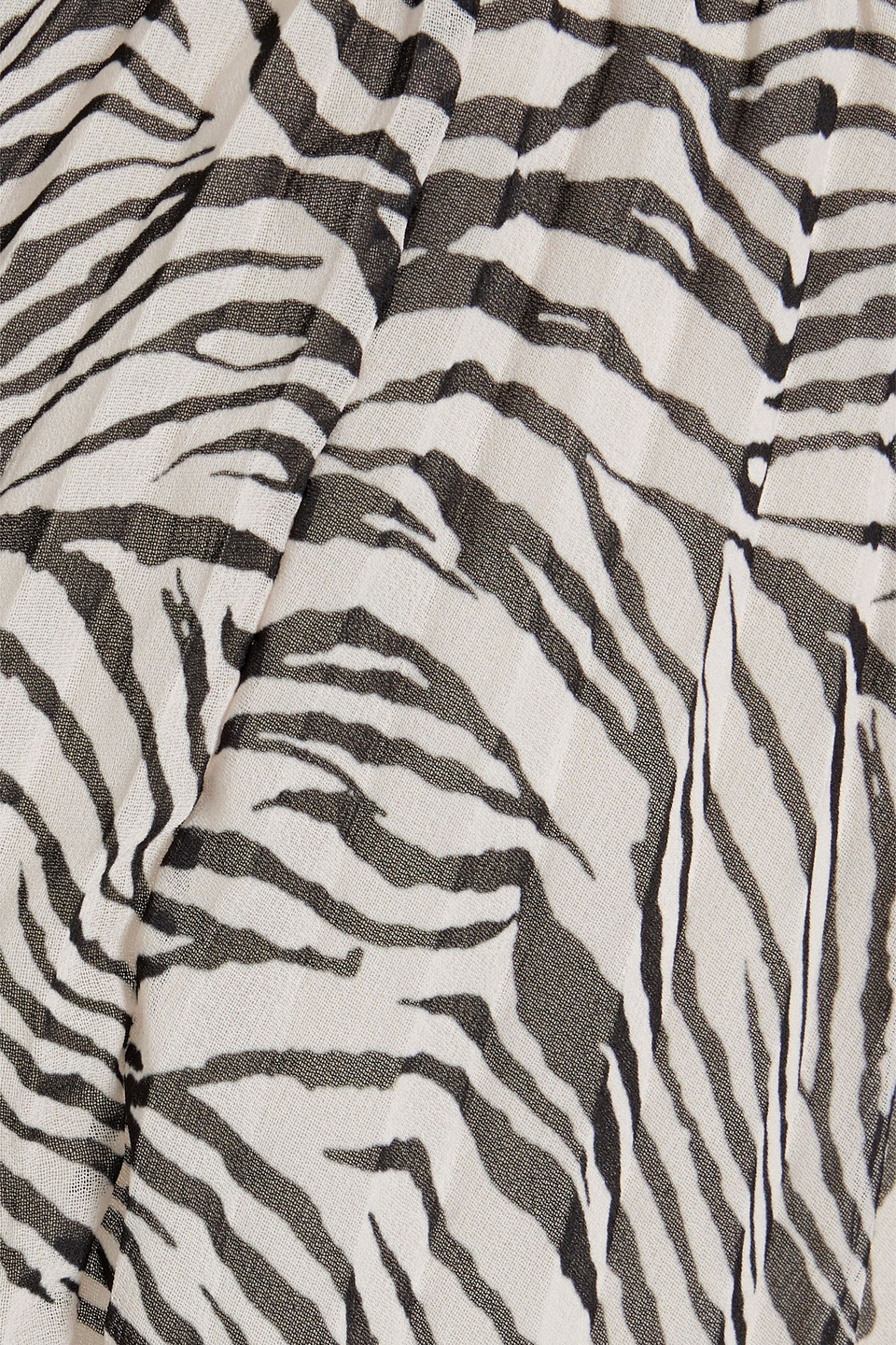 ISABEL MARANT ALENA ASYMMETRIC ZEBRA-PRINT CHIFFON MAXI SKIRT