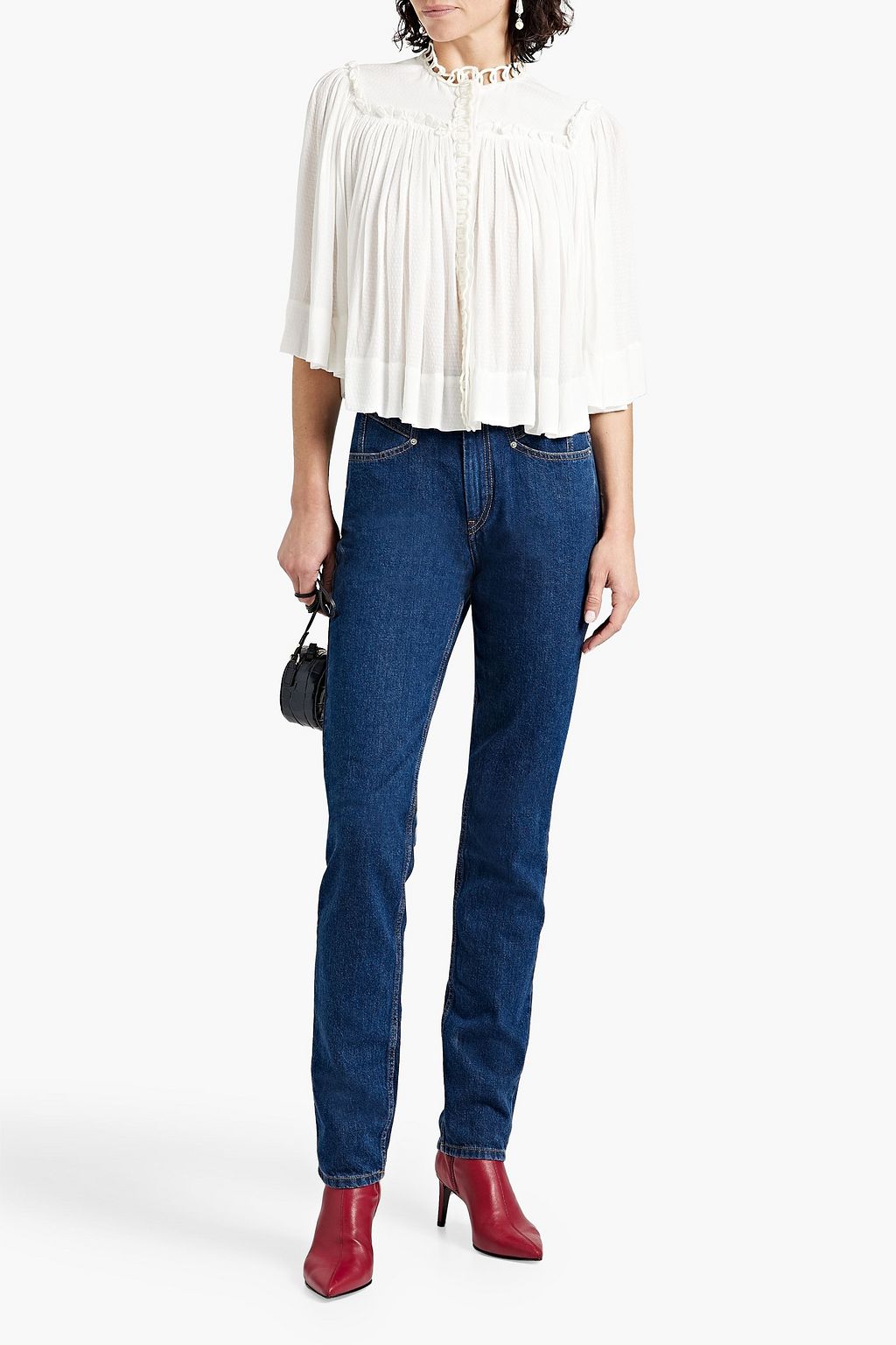 ISABEL MARANT Dahlia embroidered crepe blouse