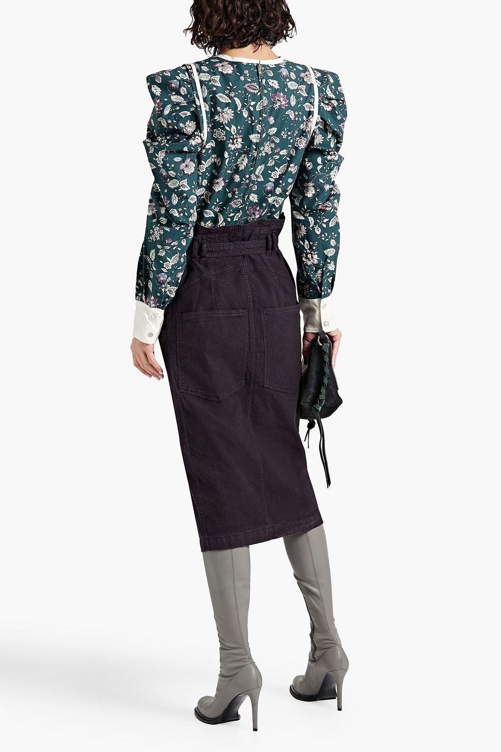 ISABEL MARANT Printed cotton-poplin blouse