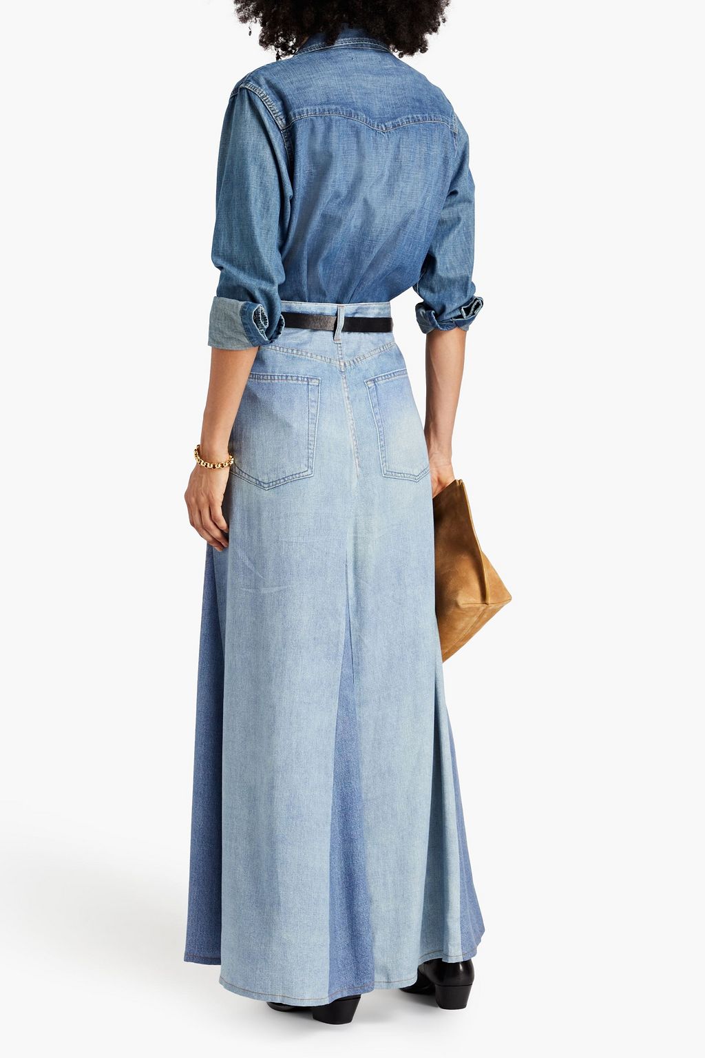 RAG & BONE 프린트 텐셀 맥시 스커트