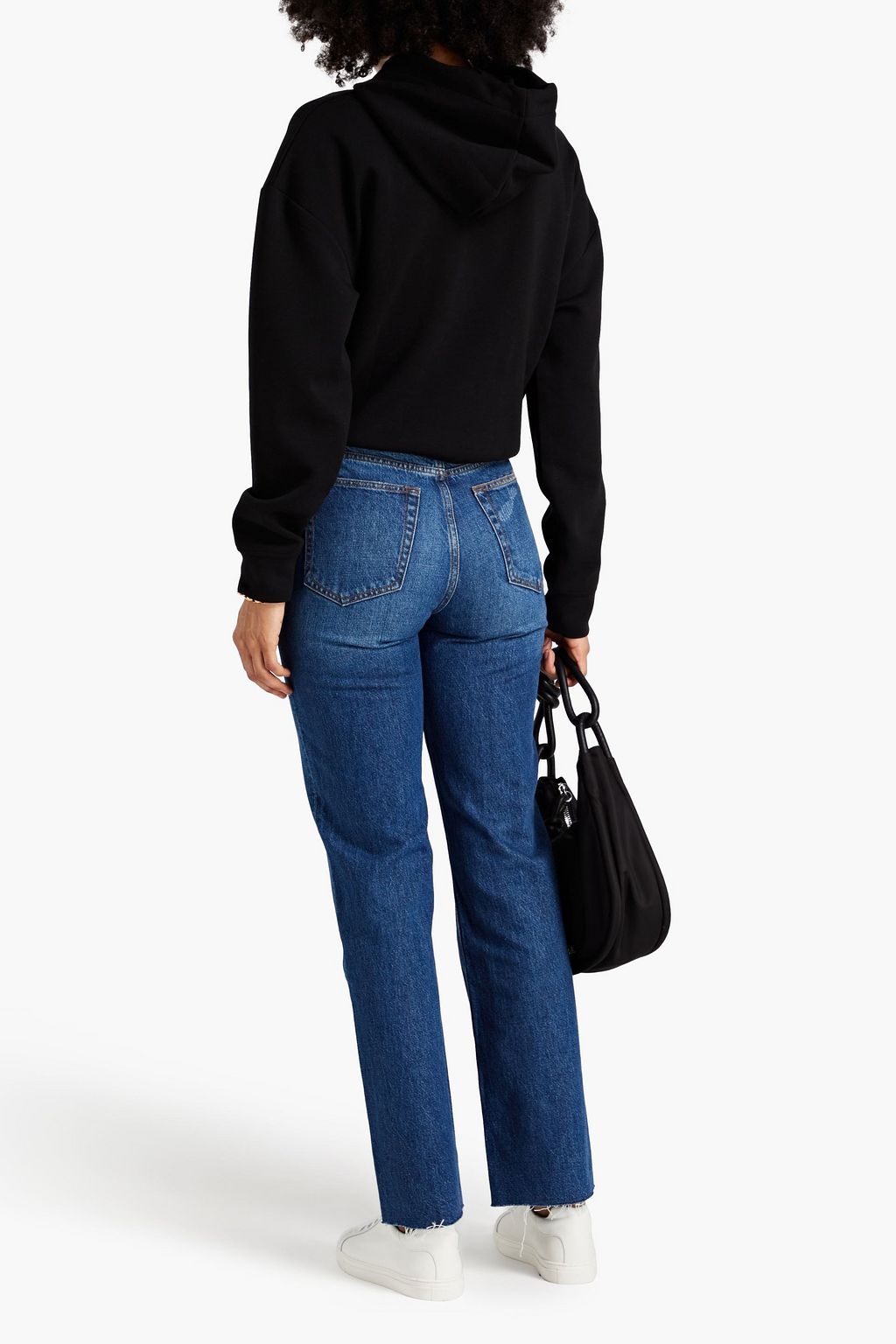 RAG & BONE ハイライズ ストレートレッグジーンズ ダメージ&色あせ加工