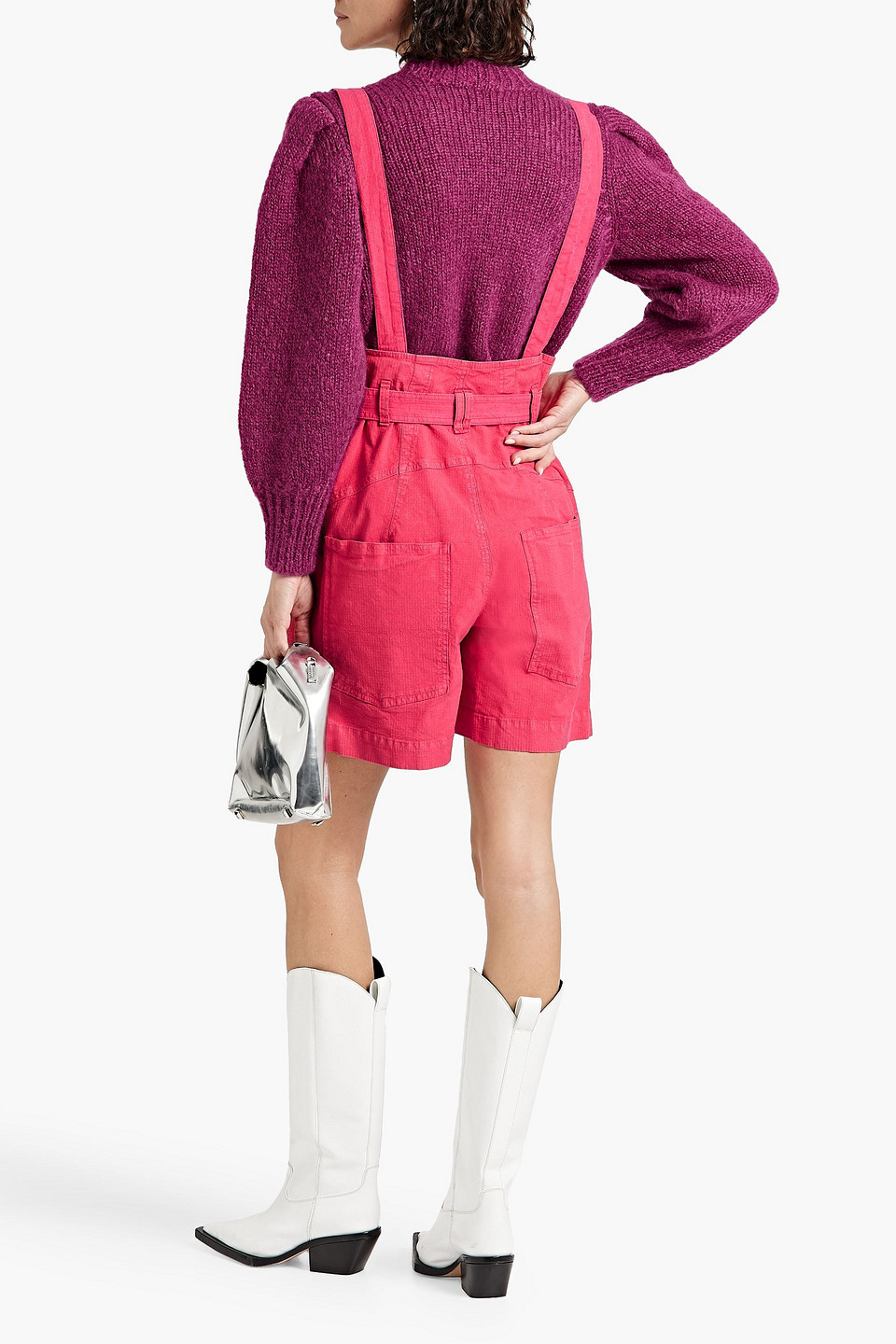 ISABEL MARANT EFFIE STRETCH-LINEN AND COTTON-BLEND RIPSTOP SHORTS