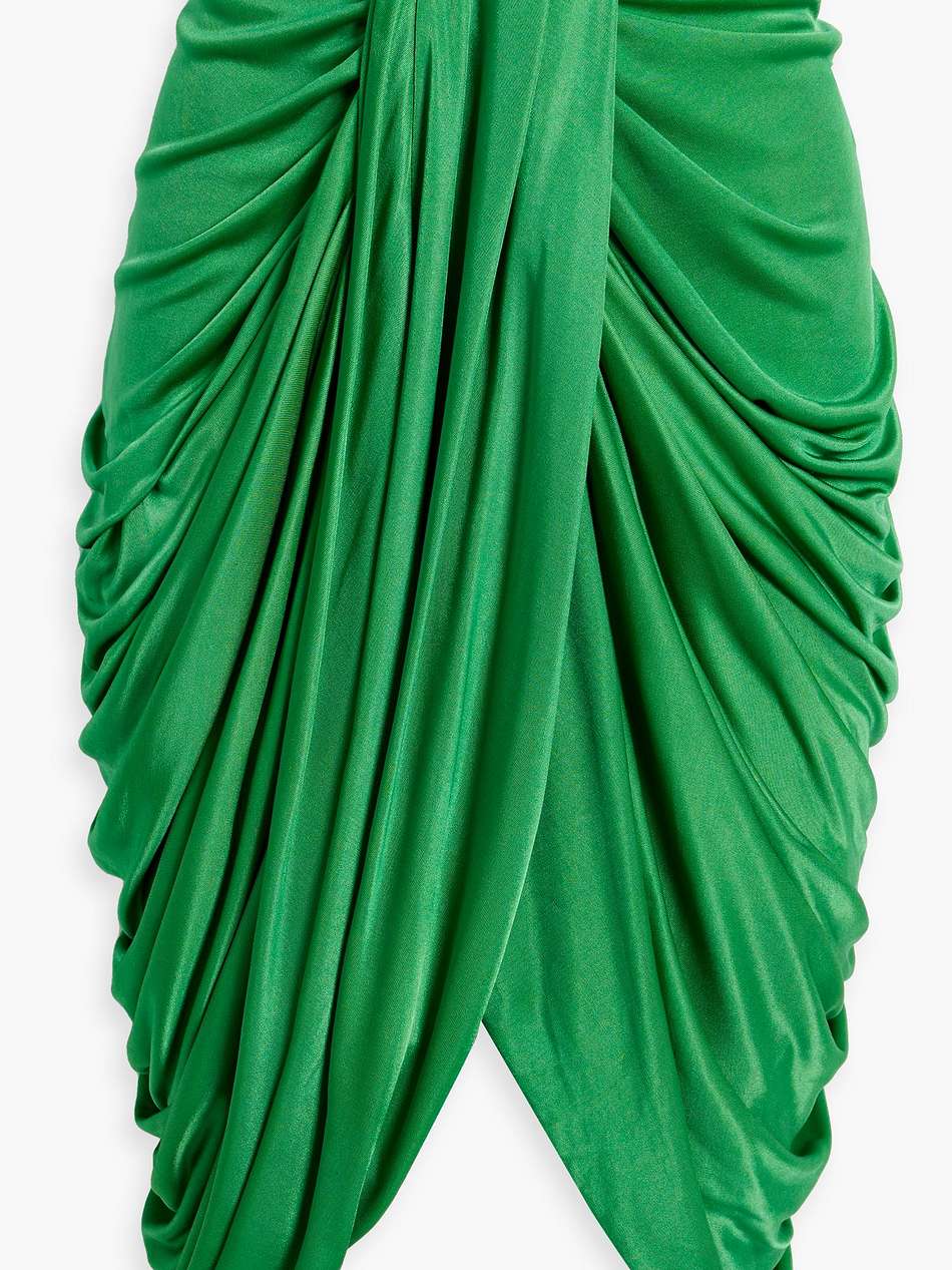 dotina draped satin-jersey skirt