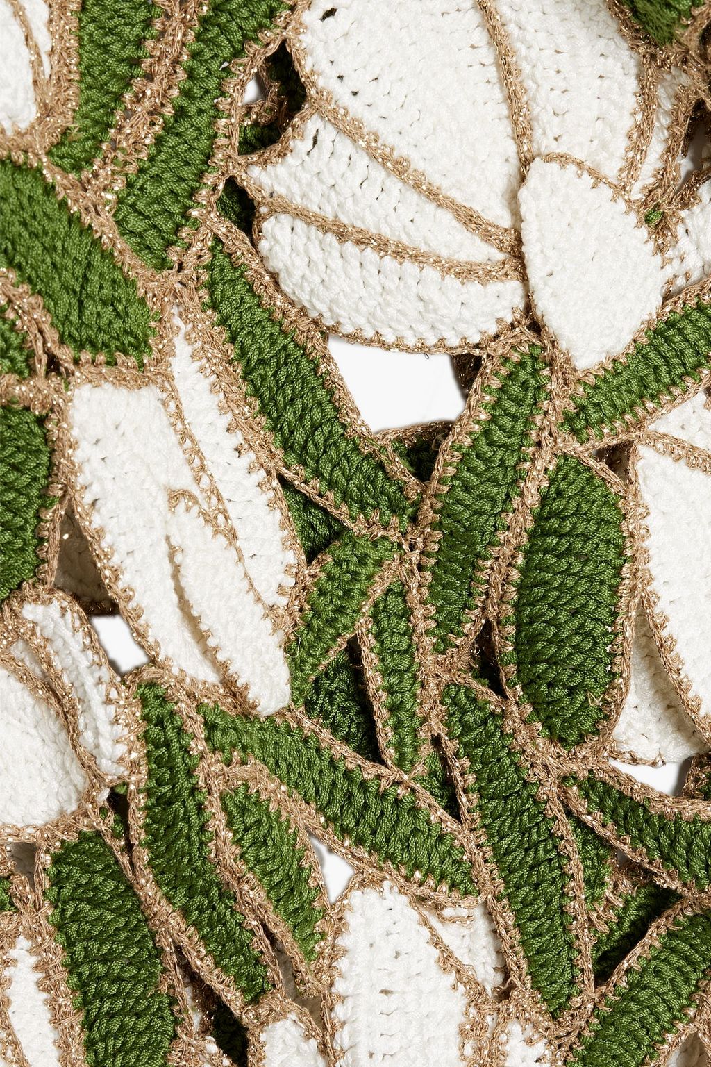 OSCAR DE LA RENTA Metallic crocheted cotton coat