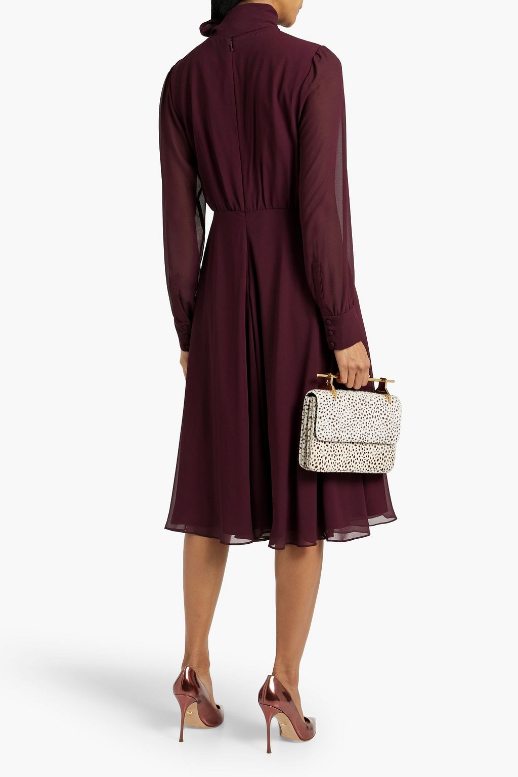 MIKAEL AGHAL Kleid aus Chiffon mit Bindedetail