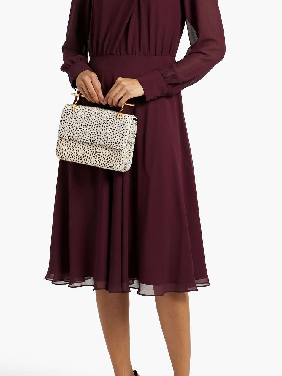 tie-detailed chiffon dress