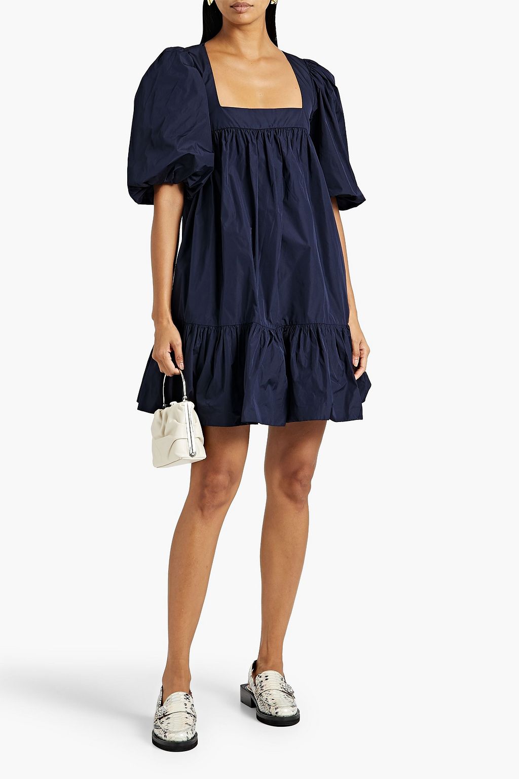 REDVALENTINO Ruffled taffeta mini dress