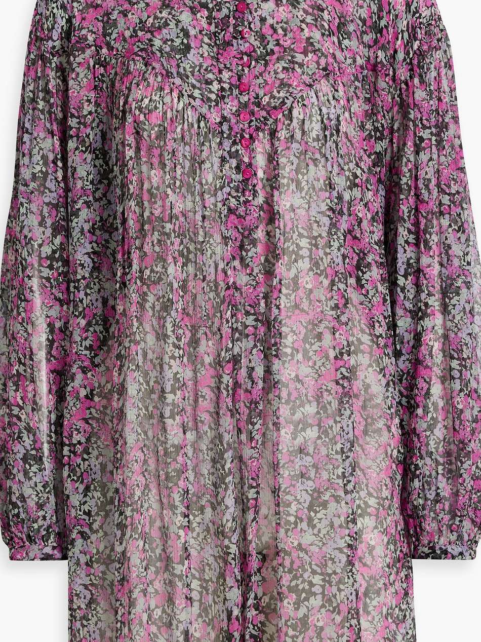 orion floral-print silk-georgette mini dress