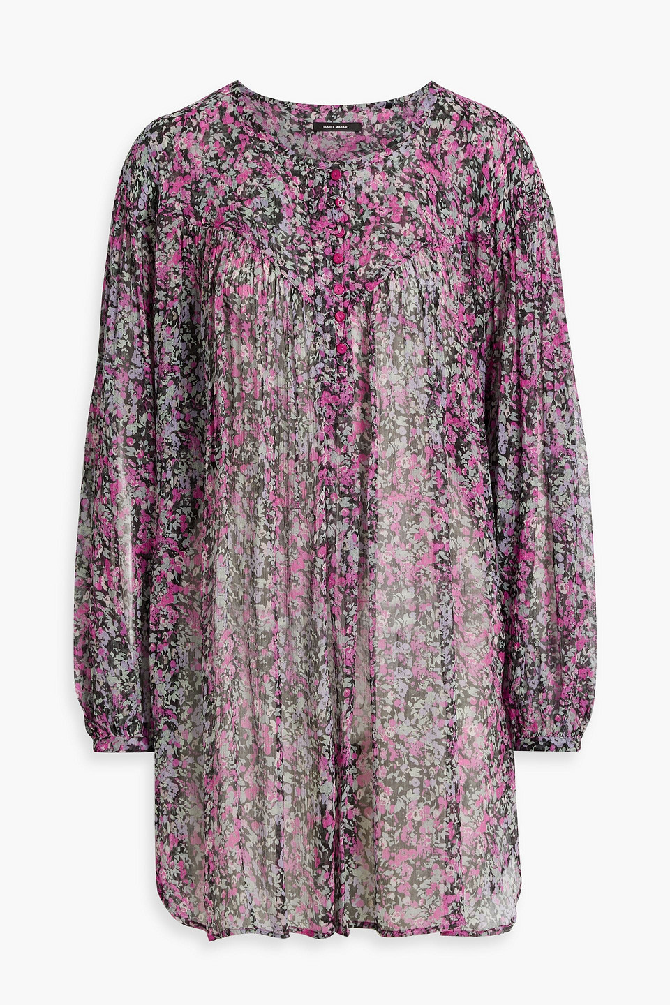 ISABEL MARANT ORION FLORAL-PRINT SILK-GEORGETTE MINI DRESS