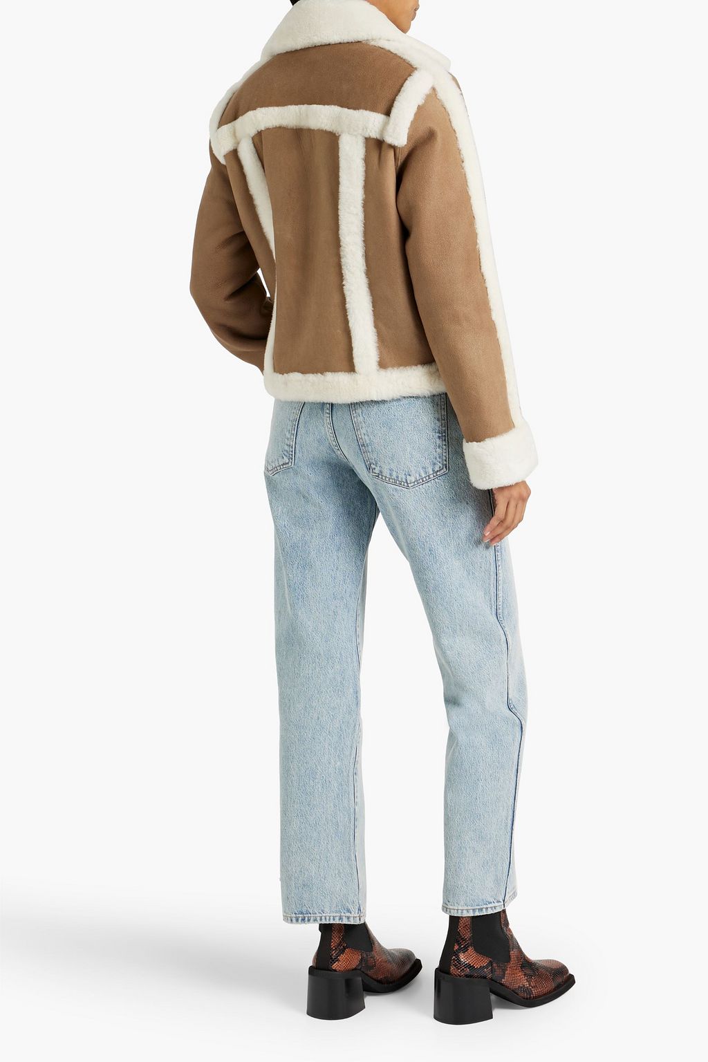 DOM GOOR Reversible shearling biker jacket