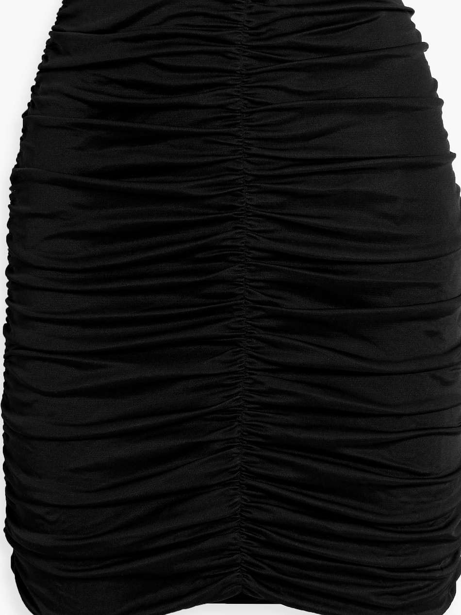 doroka ruched satin-jersey mini skirt
