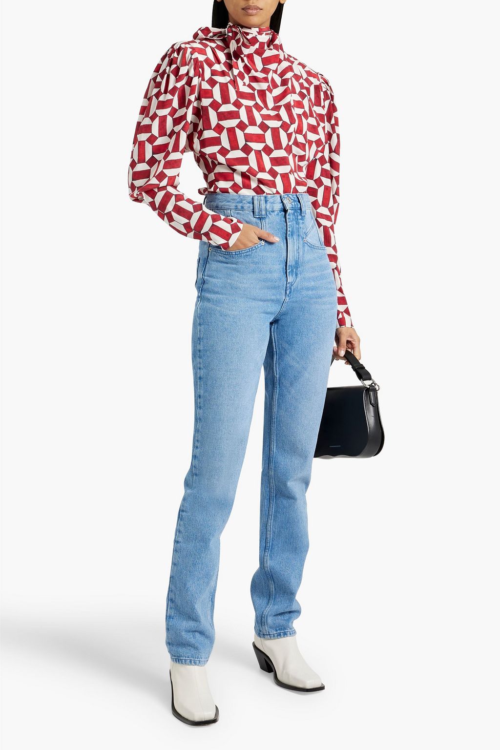 ISABEL MARANT Afavallia printed silk-blend crepe de chine blouse
