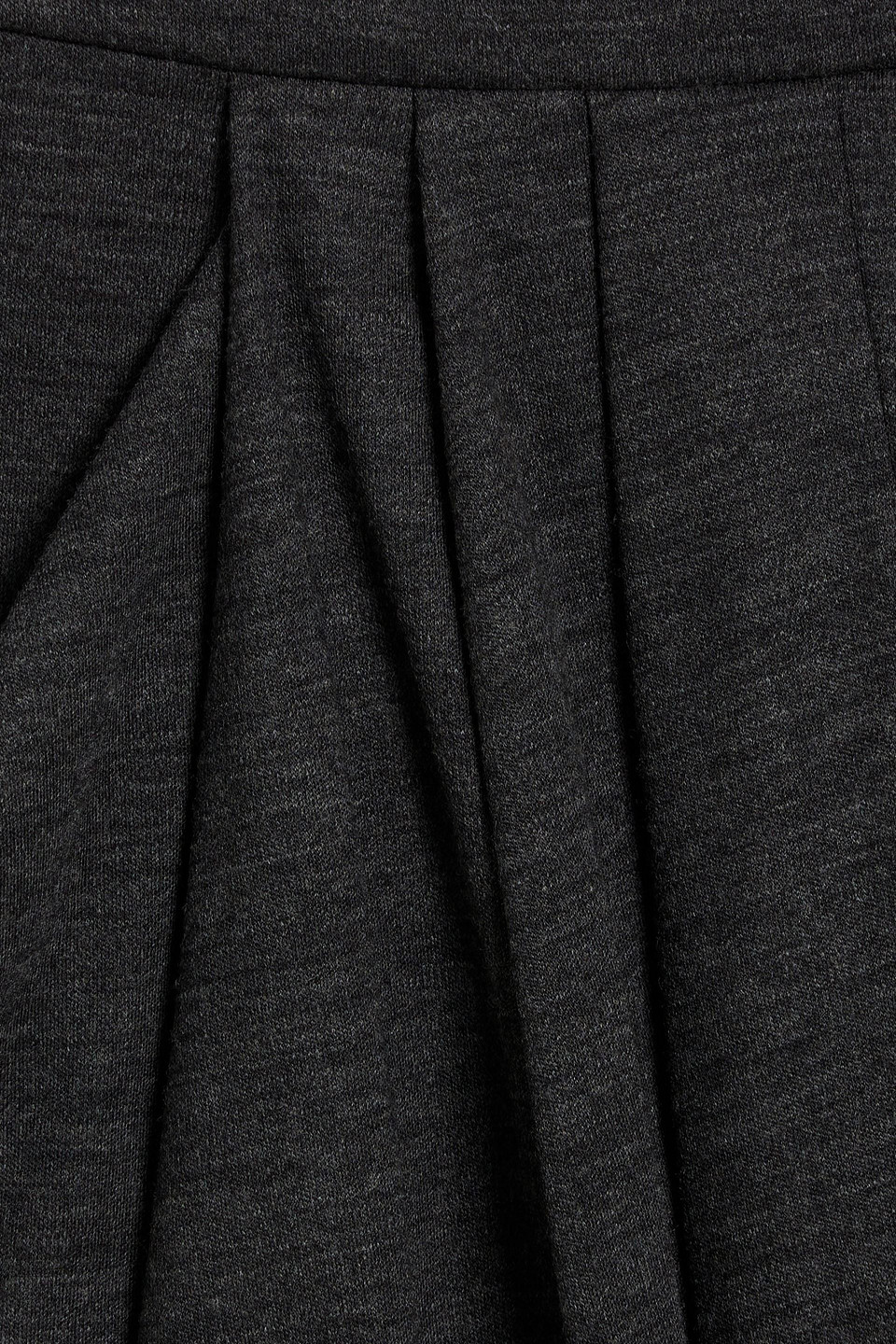 Isabel Marant Ginali Pleated Wool-jersey Skirt In Anthracite