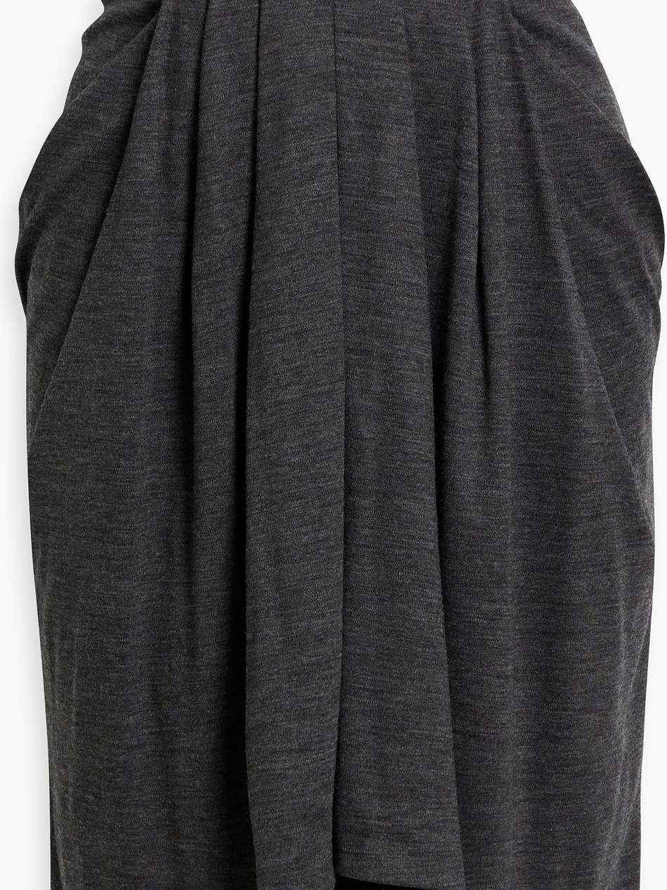ginali pleated wool-jersey skirt