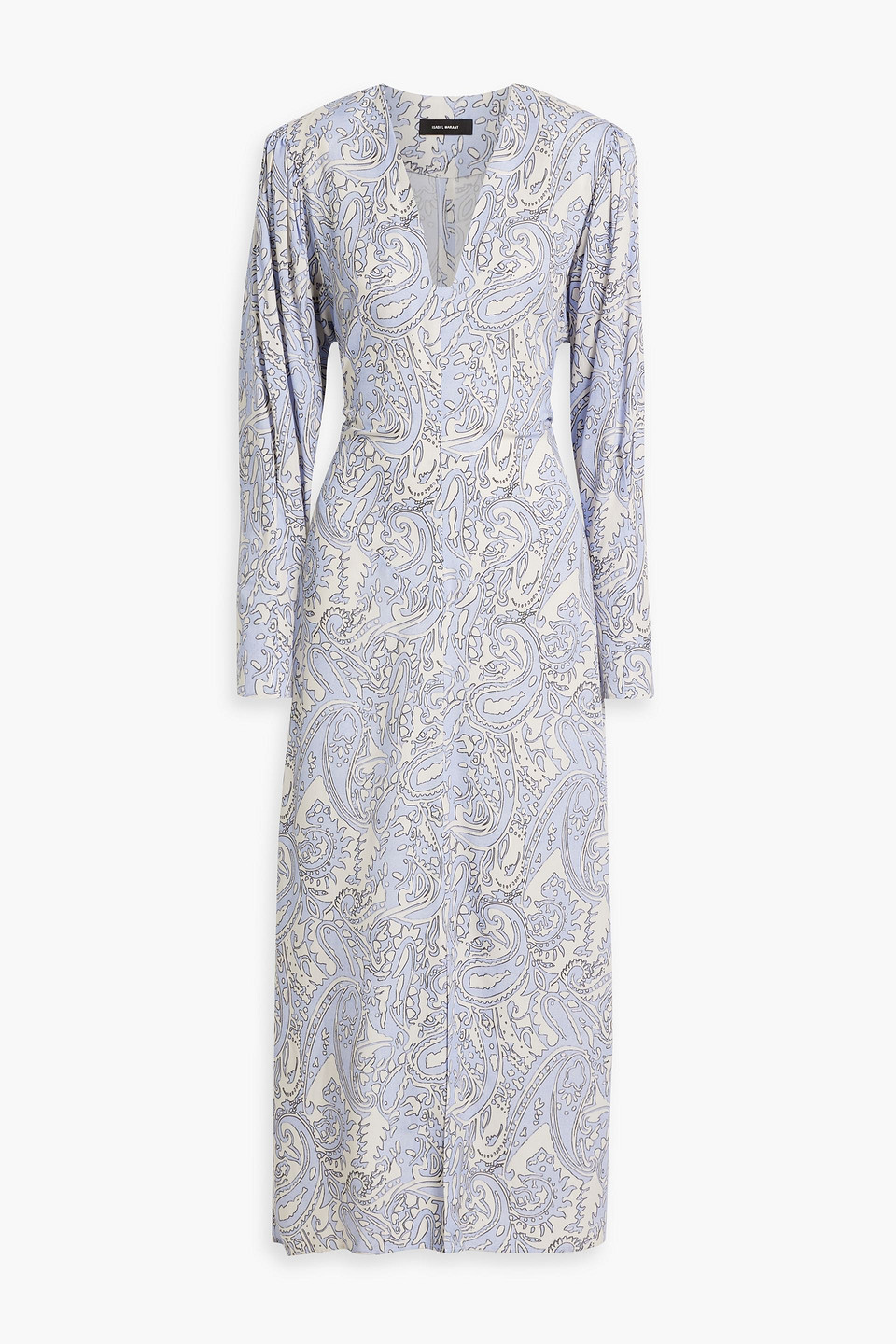 Isabel Marant Bagenia Printed Lyocell-twill Maxi Dress In Light Blue