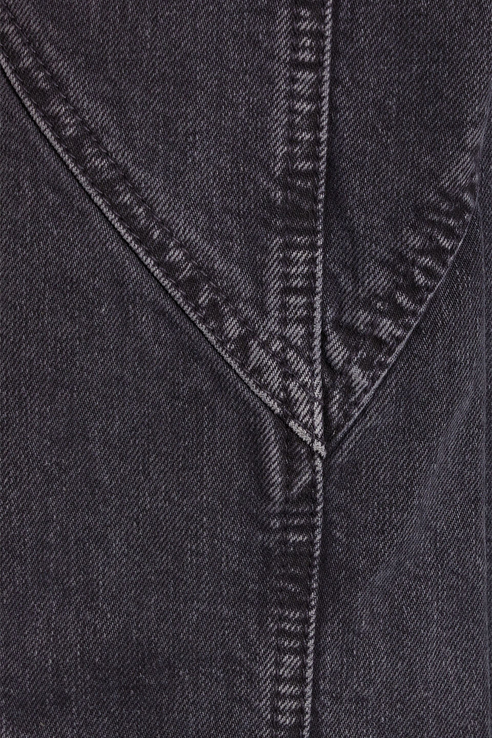 Isabel Marant Ervalia Snap-detailed Denim Mini Dress In Anthracite