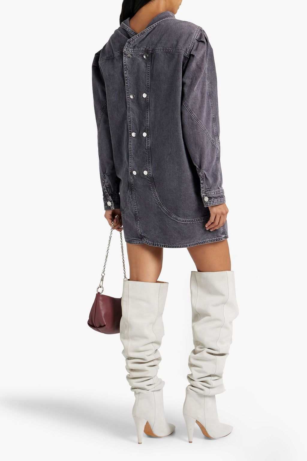 ISABEL MARANT Ervalia snap-detailed denim mini dress