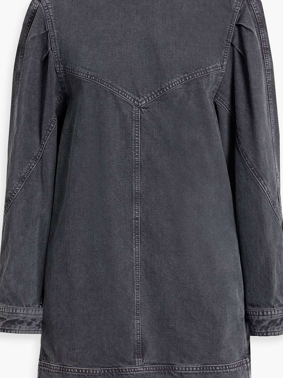 ervalia snap-detailed denim mini dress