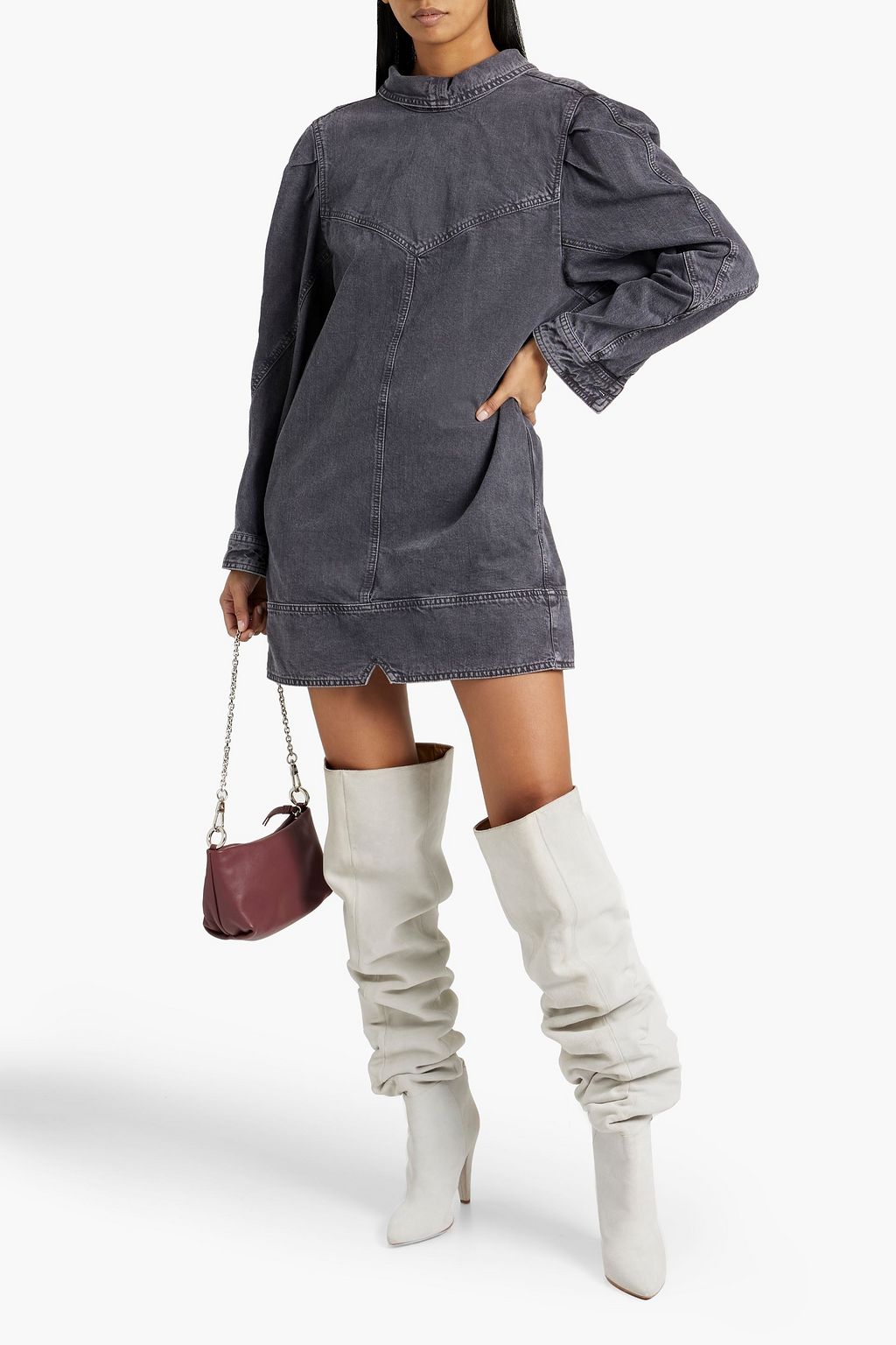 ISABEL MARANT Ervalia snap-detailed denim mini dress
