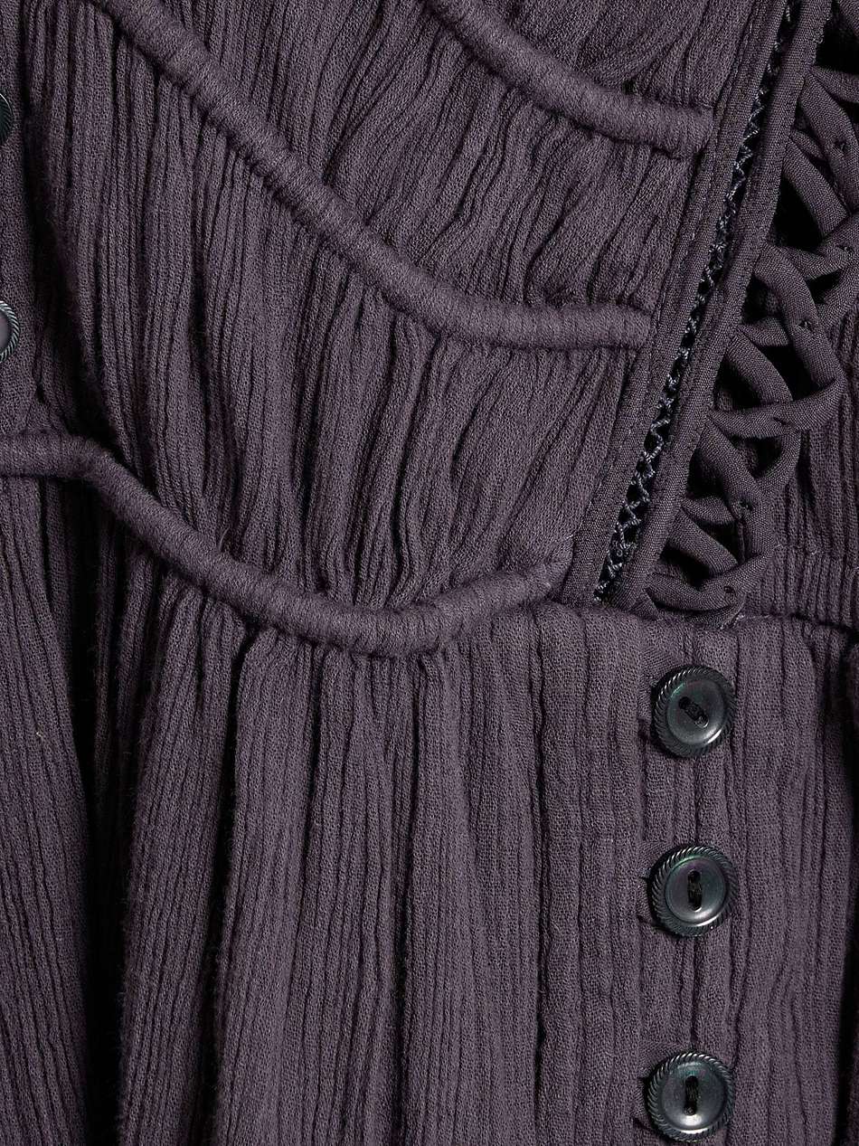 yaxo gathered cotton mini dress