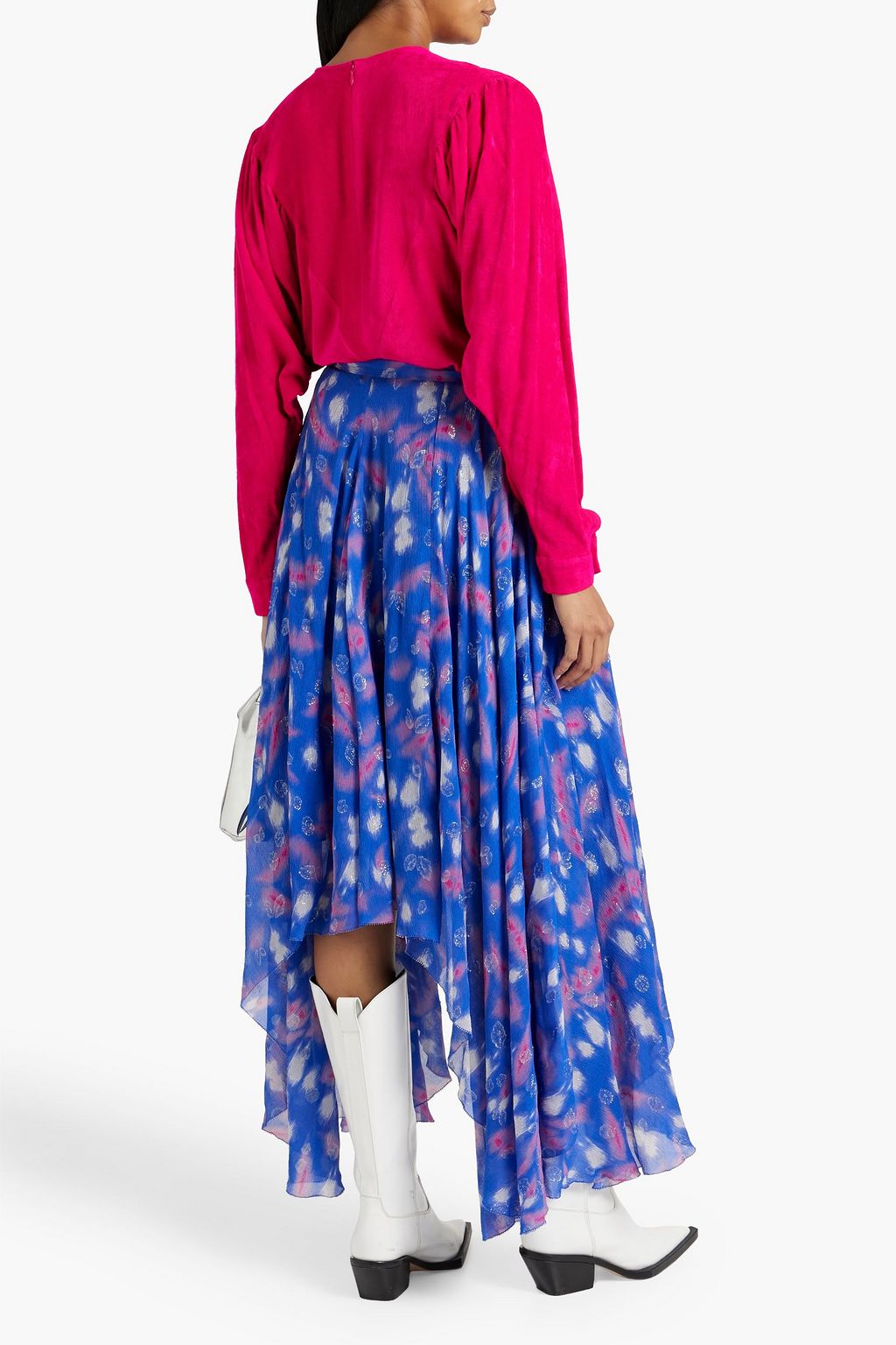 ISABEL MARANT Namoni printed fil coupé silk-blend crepon maxi skirt