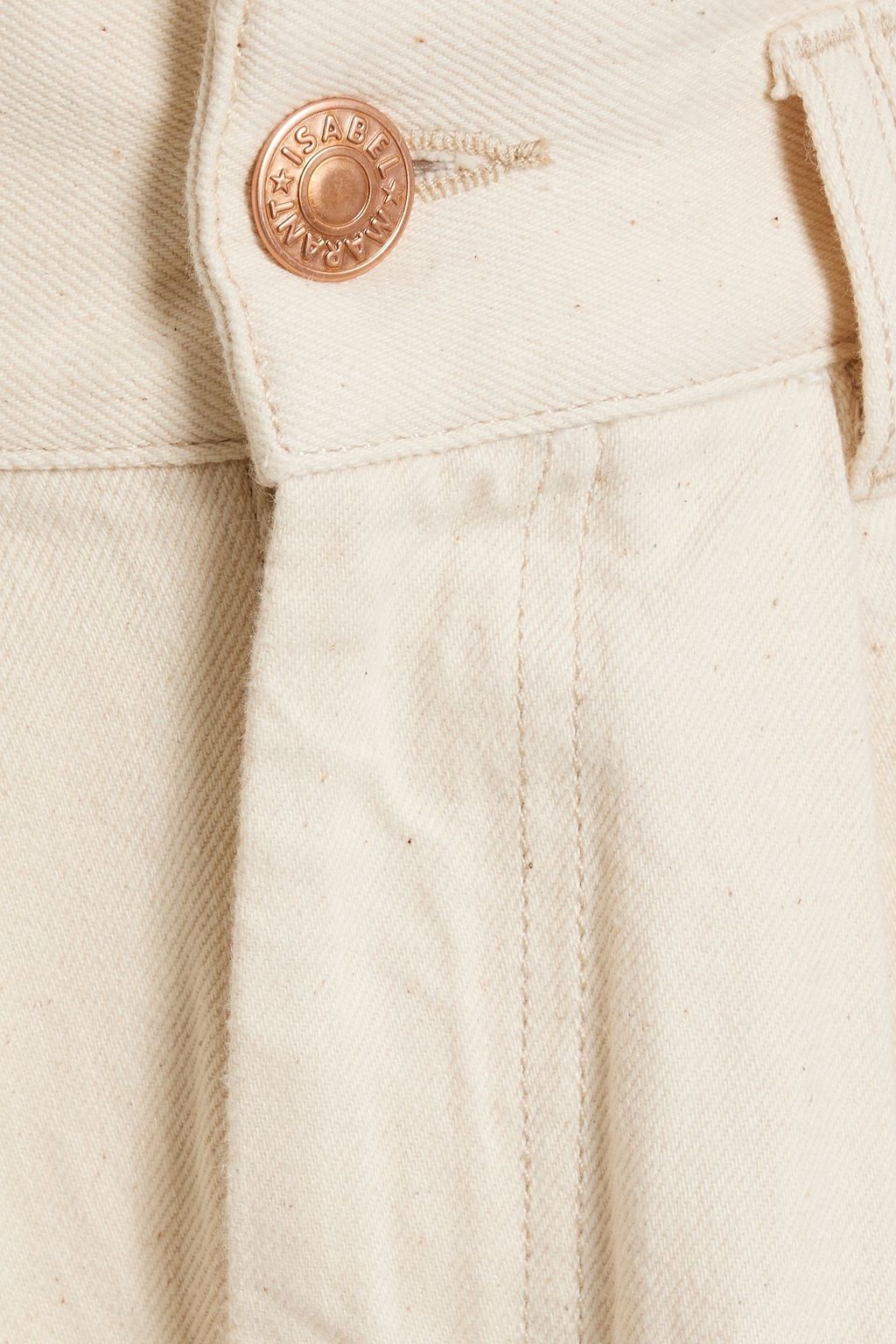 ISABEL MARANT Naidenae pleated cotton-twill wide-leg pants