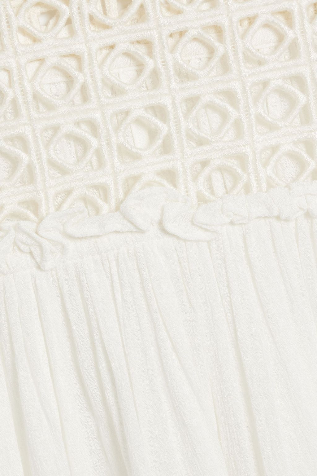 ISABEL MARANT Dakeria crochet-paneled jacquard blouse