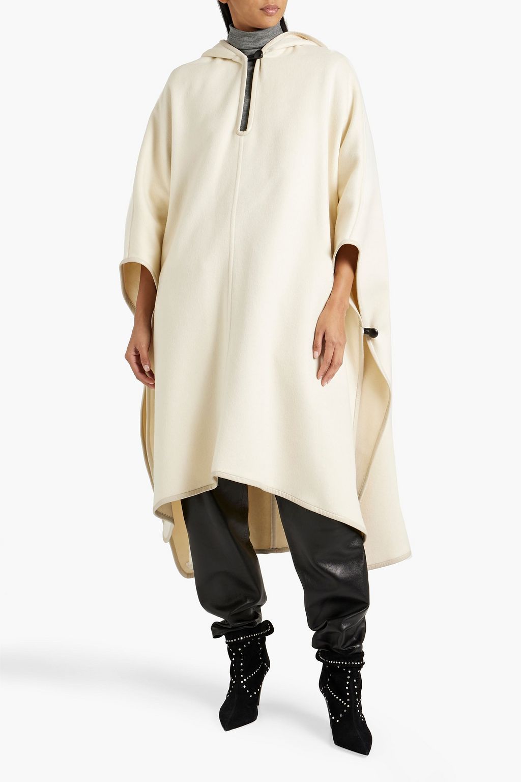 ISABEL MARANT Eowyn wool-blend felt hooded poncho