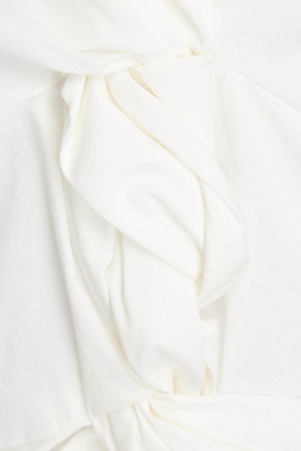 ANNA QUAN Cropped twisted stretch-cotton poplin shirt