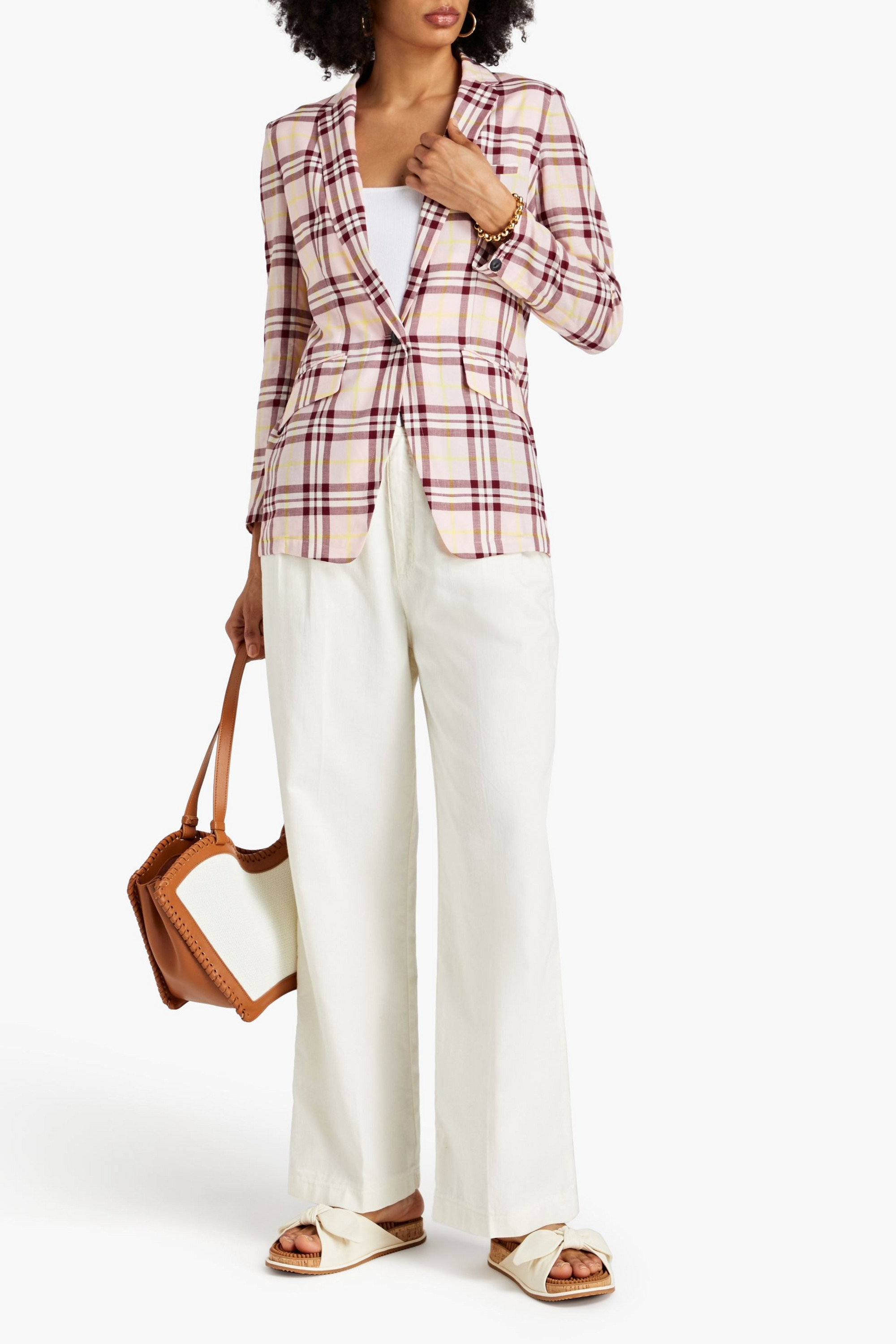 rag & bone Checked cotton-twill blazer