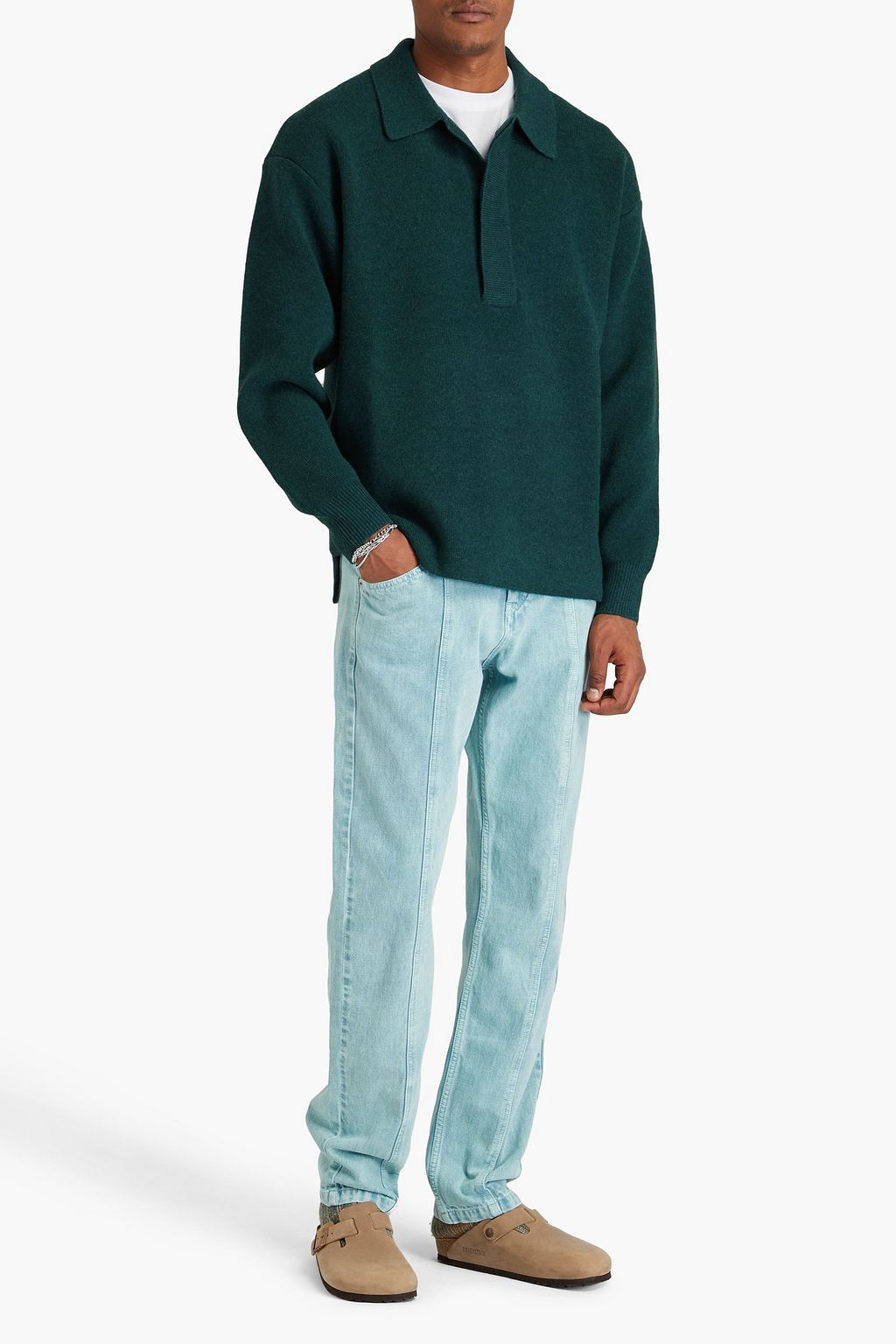 ISABEL MARANT Lois merino wool-blend polo sweater