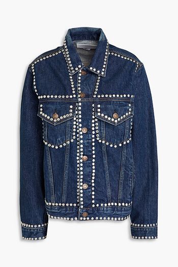 Topman oversized denim jacket with acid wash in purple