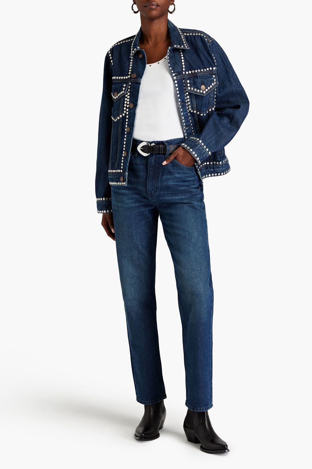 RE/DONE Studded denim jacket