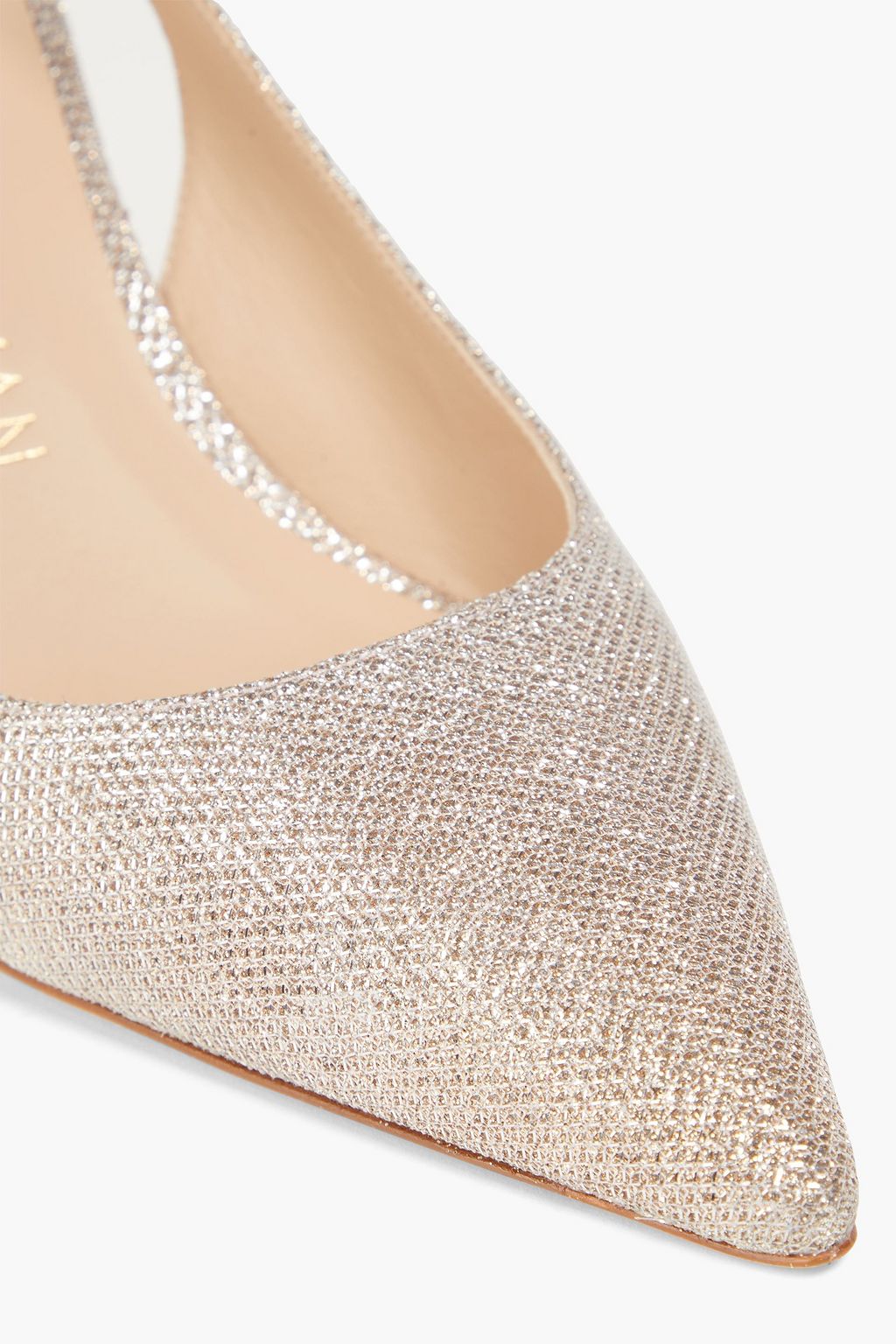 STUART WEITZMAN Lamé slingback pumps