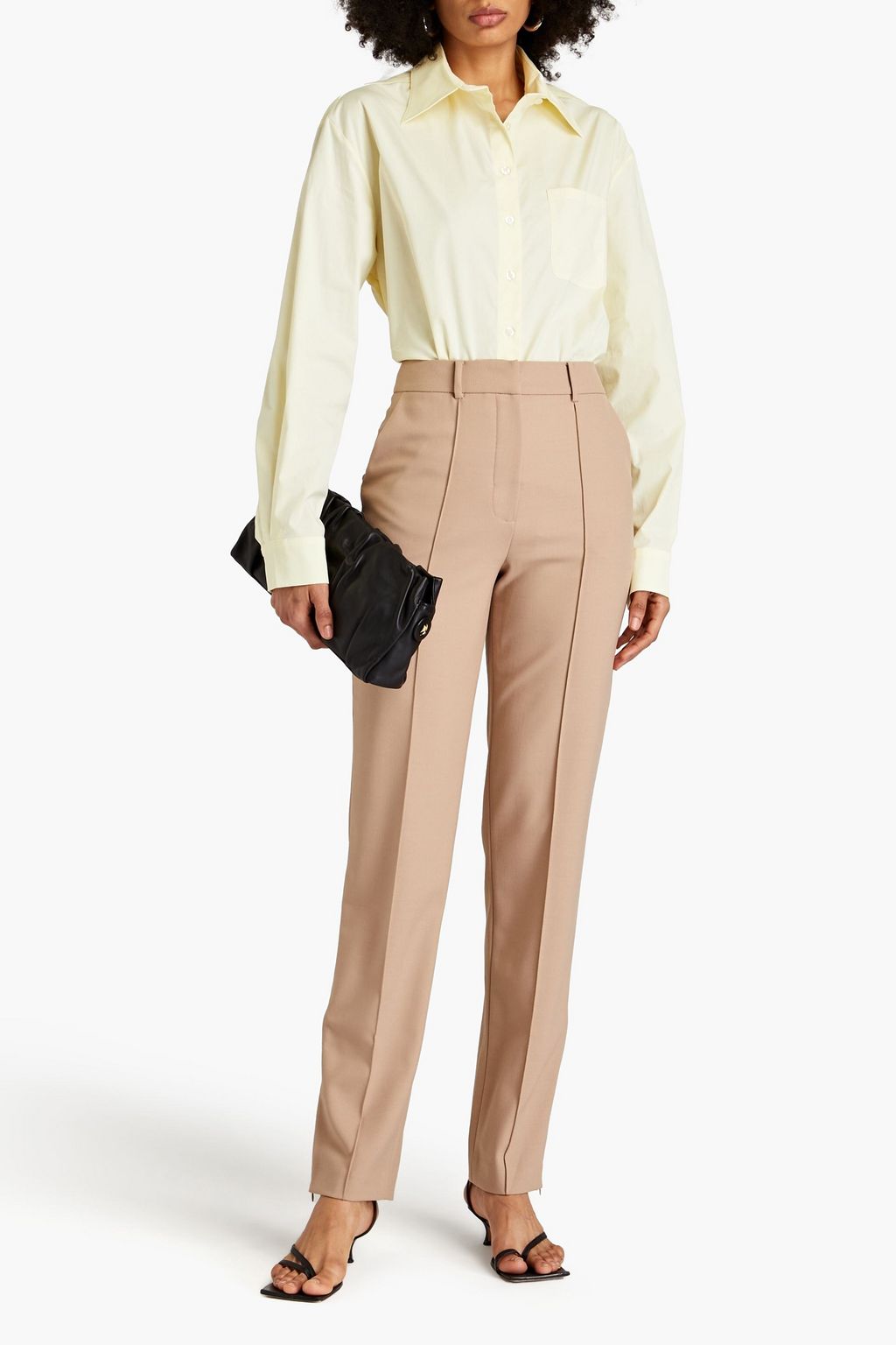 ANNA QUAN Stretch-cotton poplin shirt