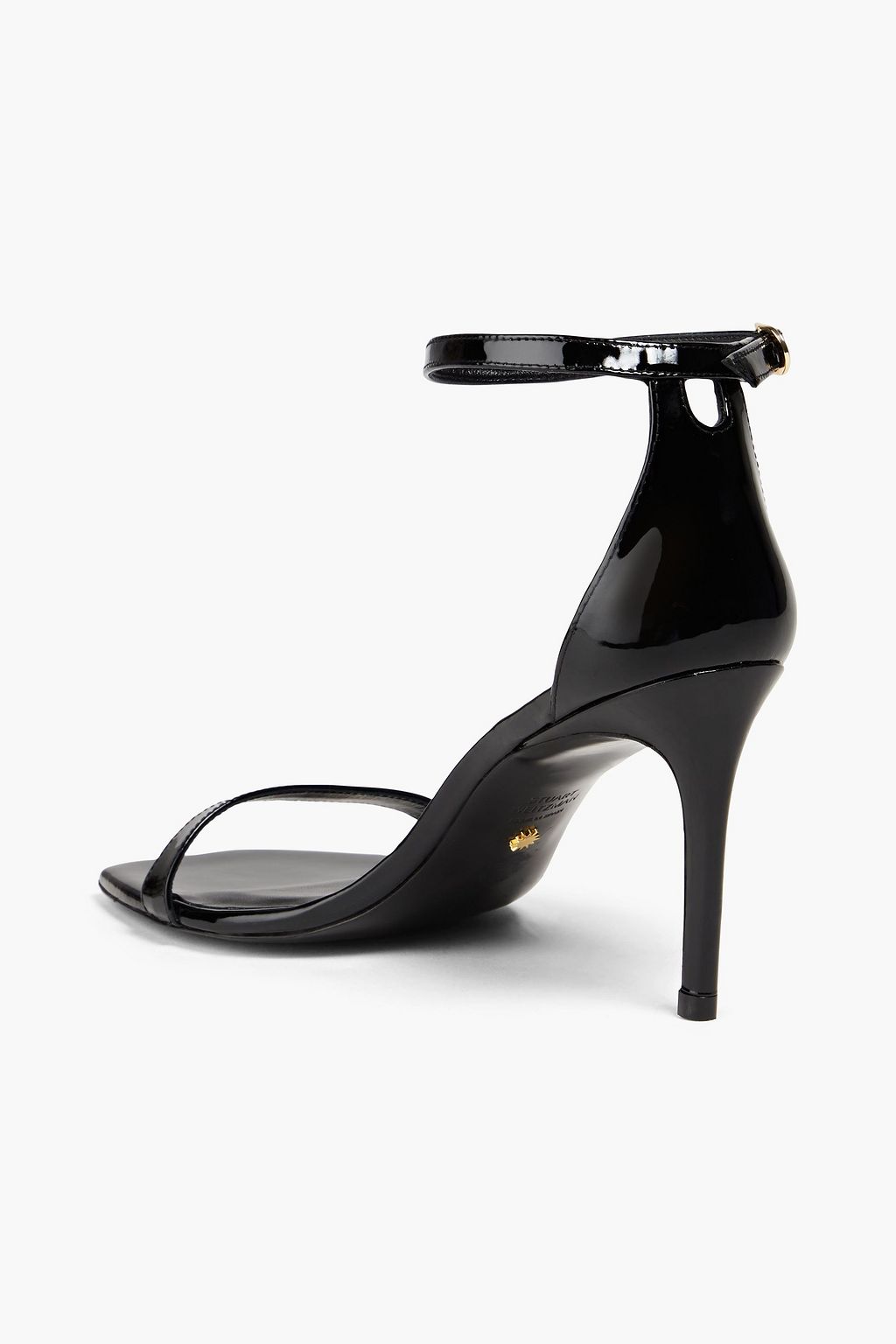 STUART WEITZMAN صندل مصنوع من الجلد اللامع