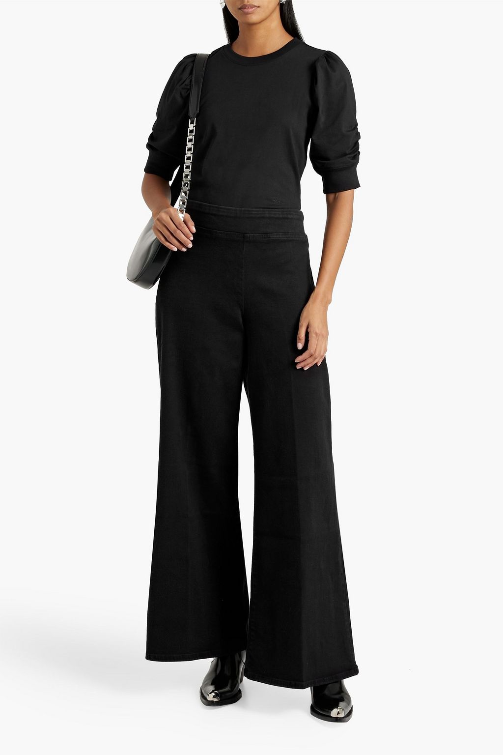 FRAME Jet Set high-rise wide-leg jeans