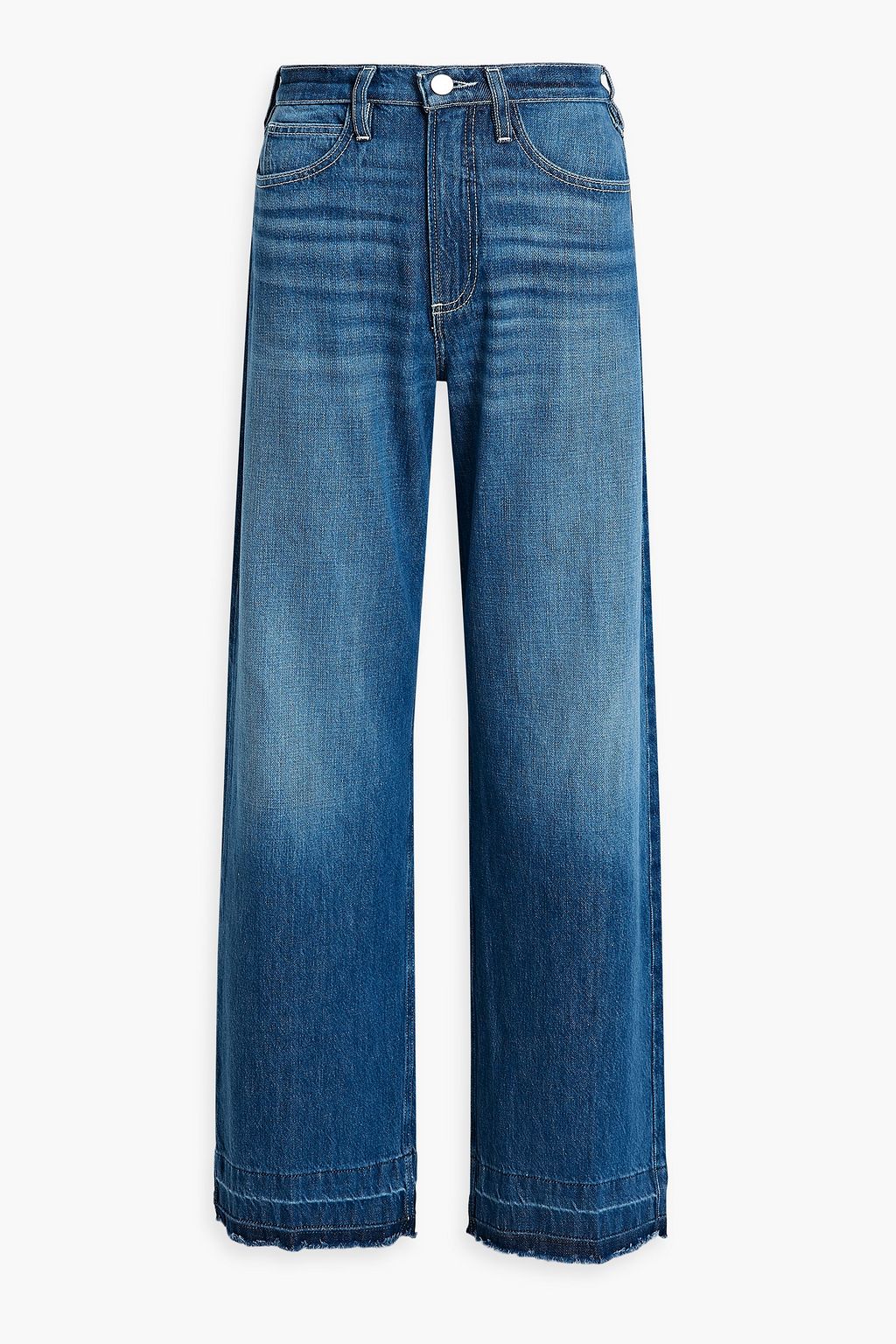 FRAME Le High 'N' Tight faded high-rise wide-leg jeans | THE OUTNET